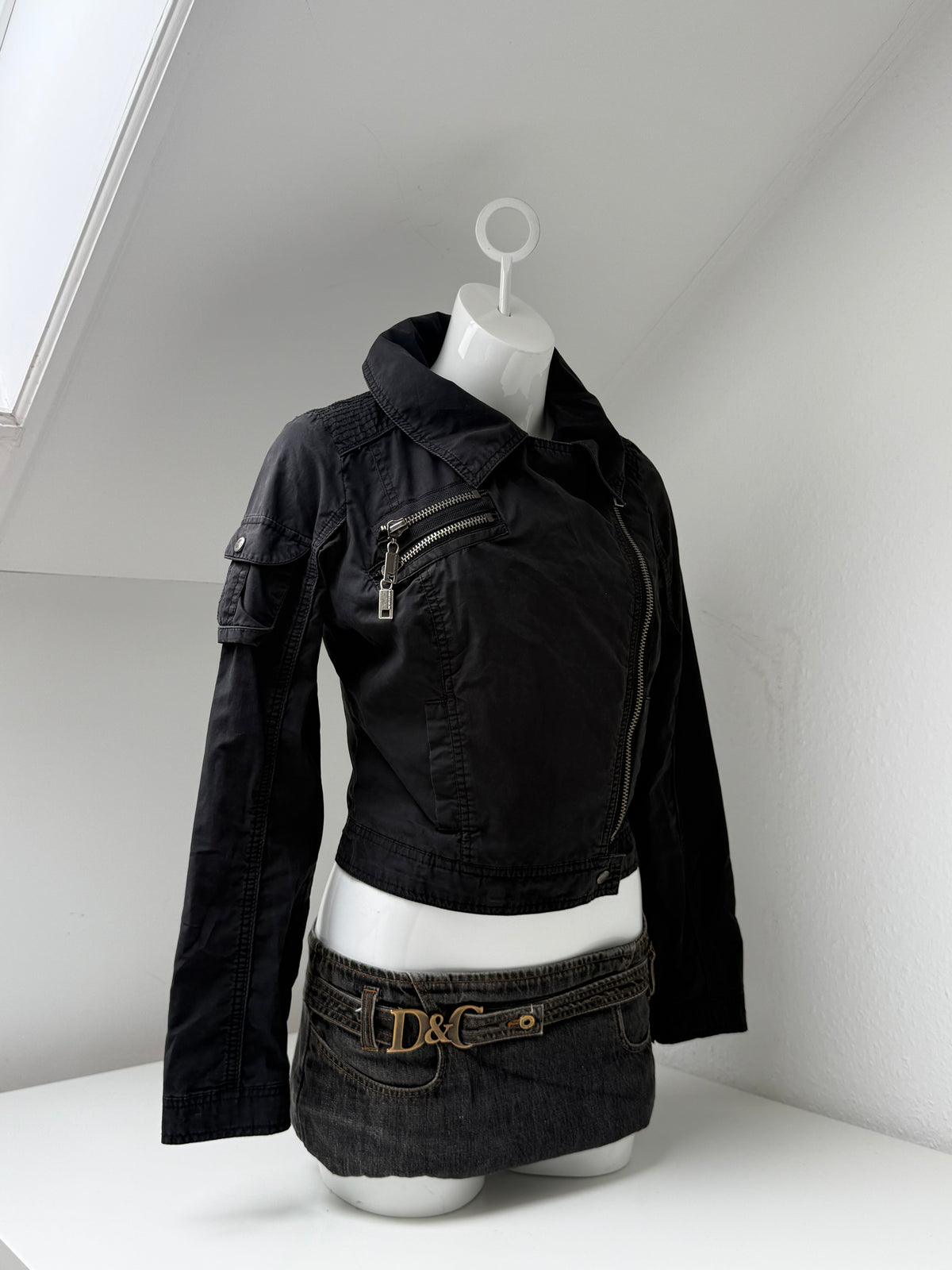 Y2K Biker Jacket (UK10)