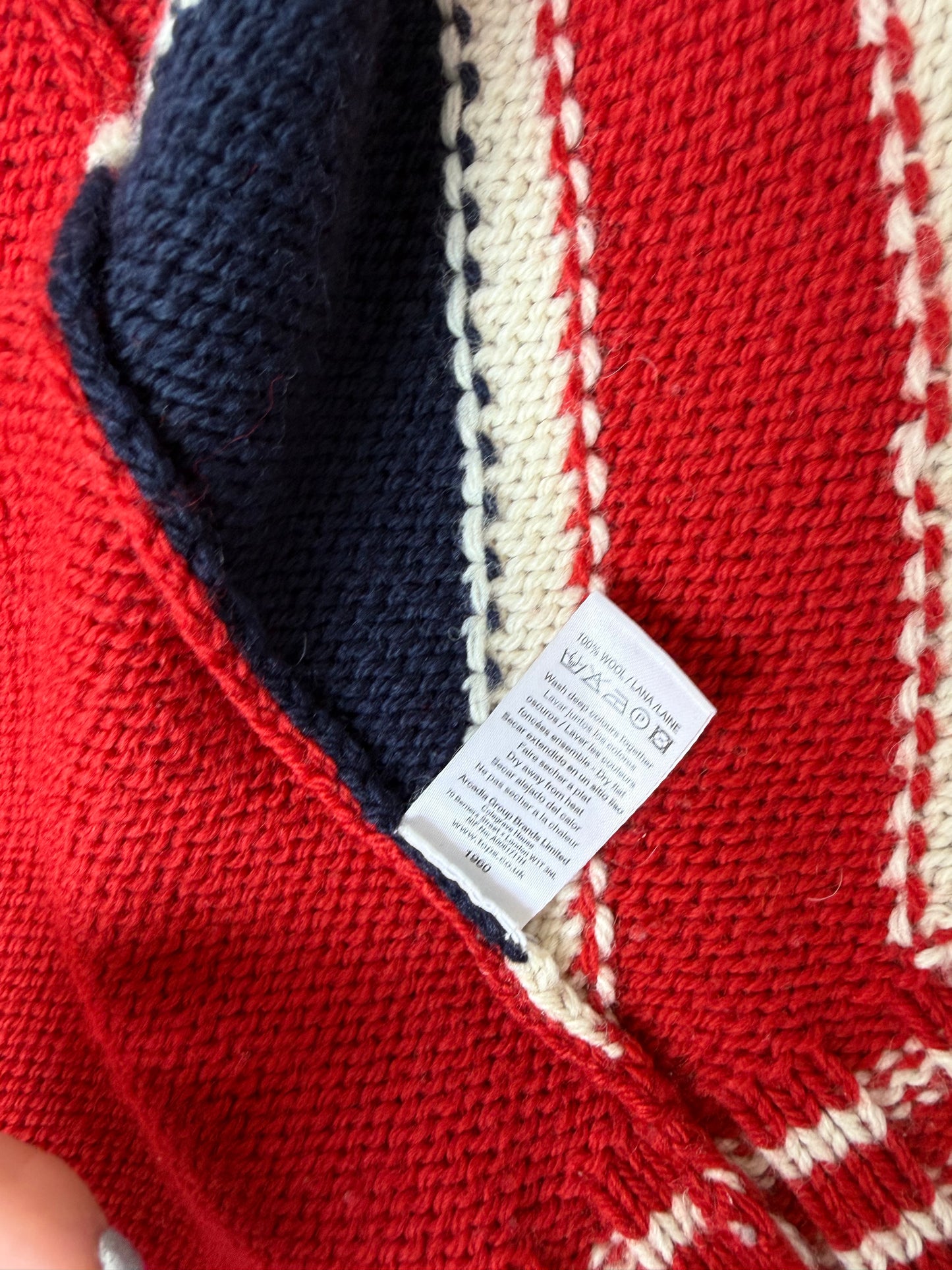 Vintage Wool Union Jacket Zip Jumper (UK12)