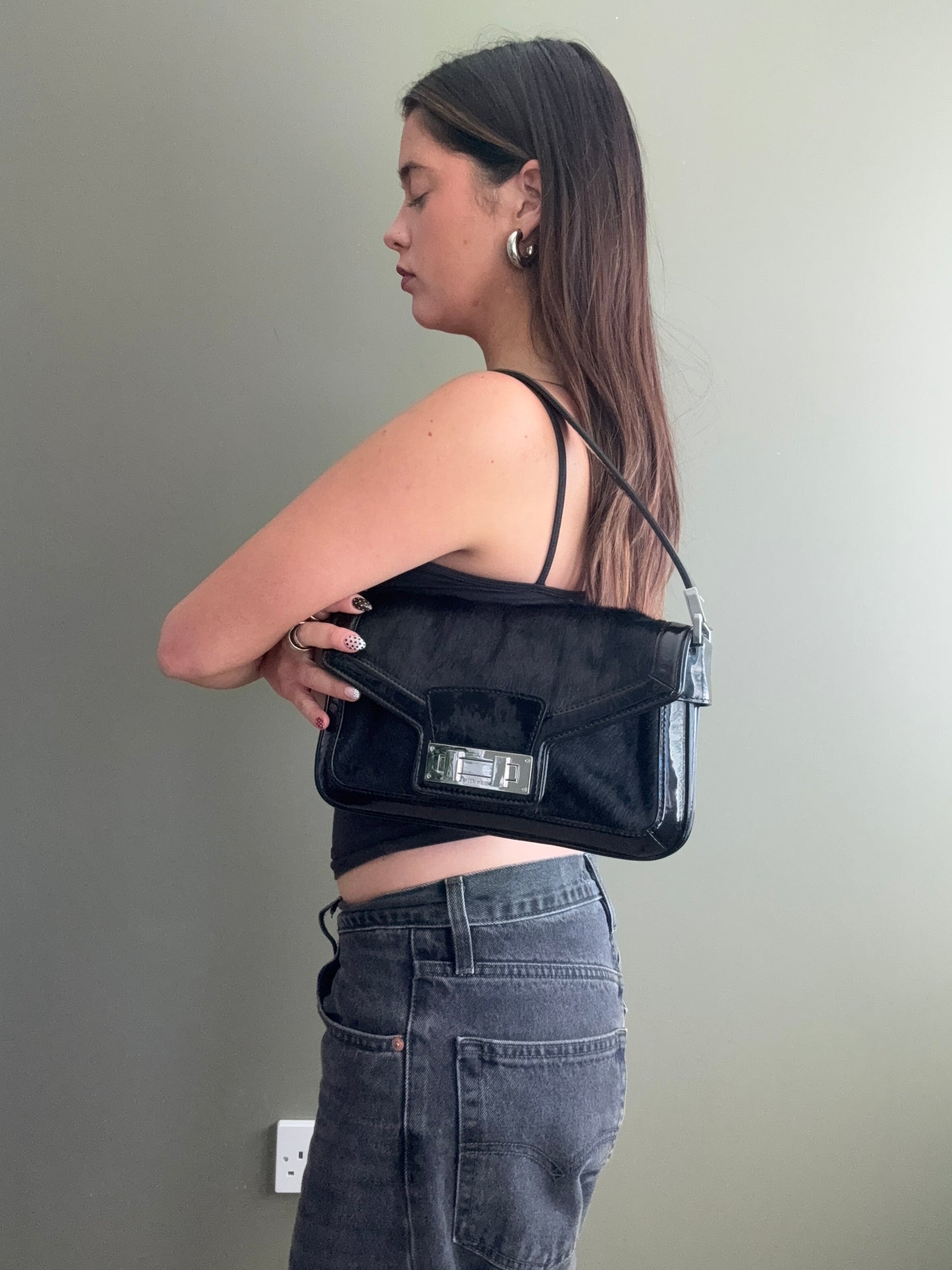 Karen Millen Leather Shoulder Bag