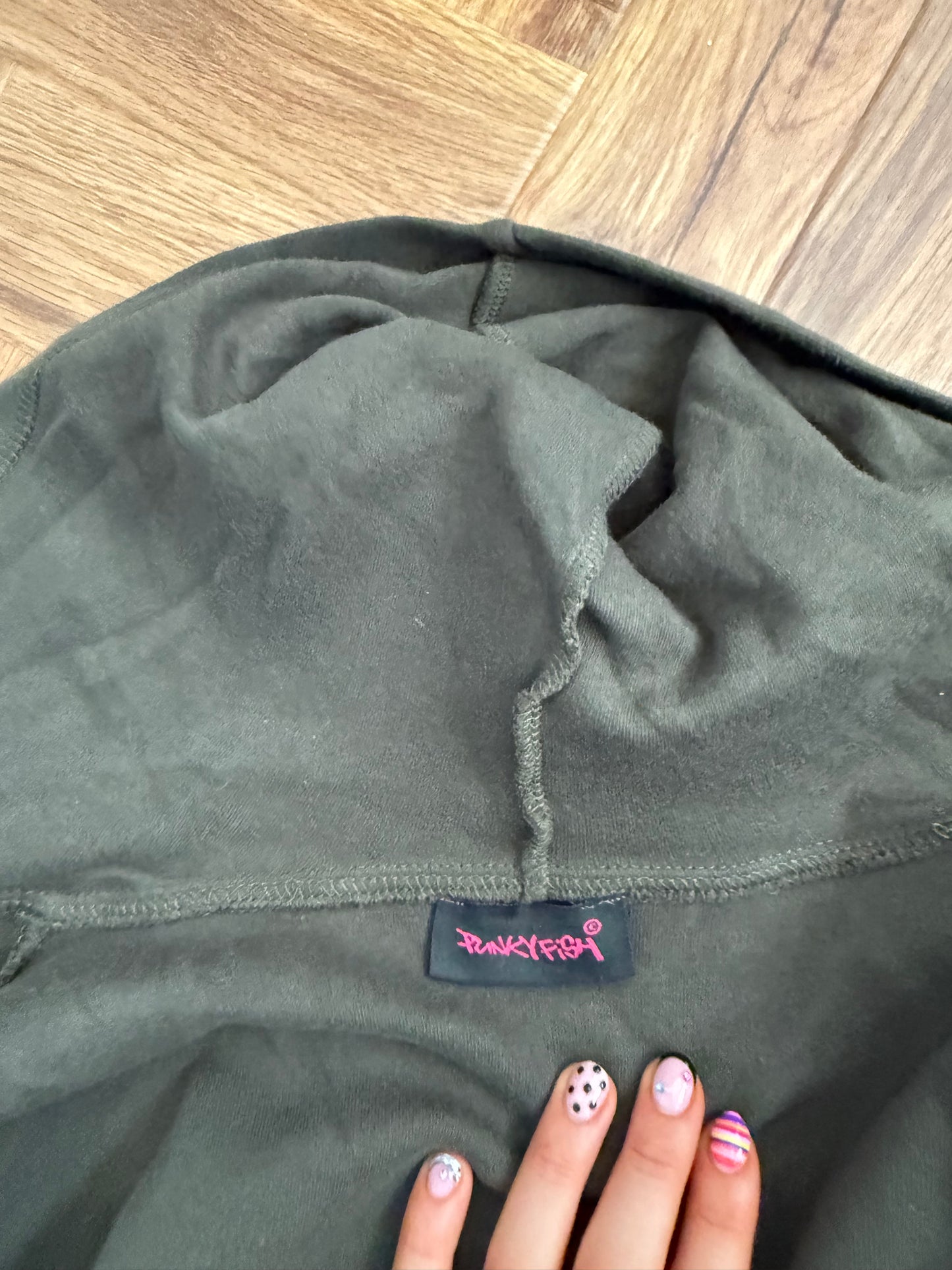 Punky Fish Patchwork Zip Hoodie (XS)