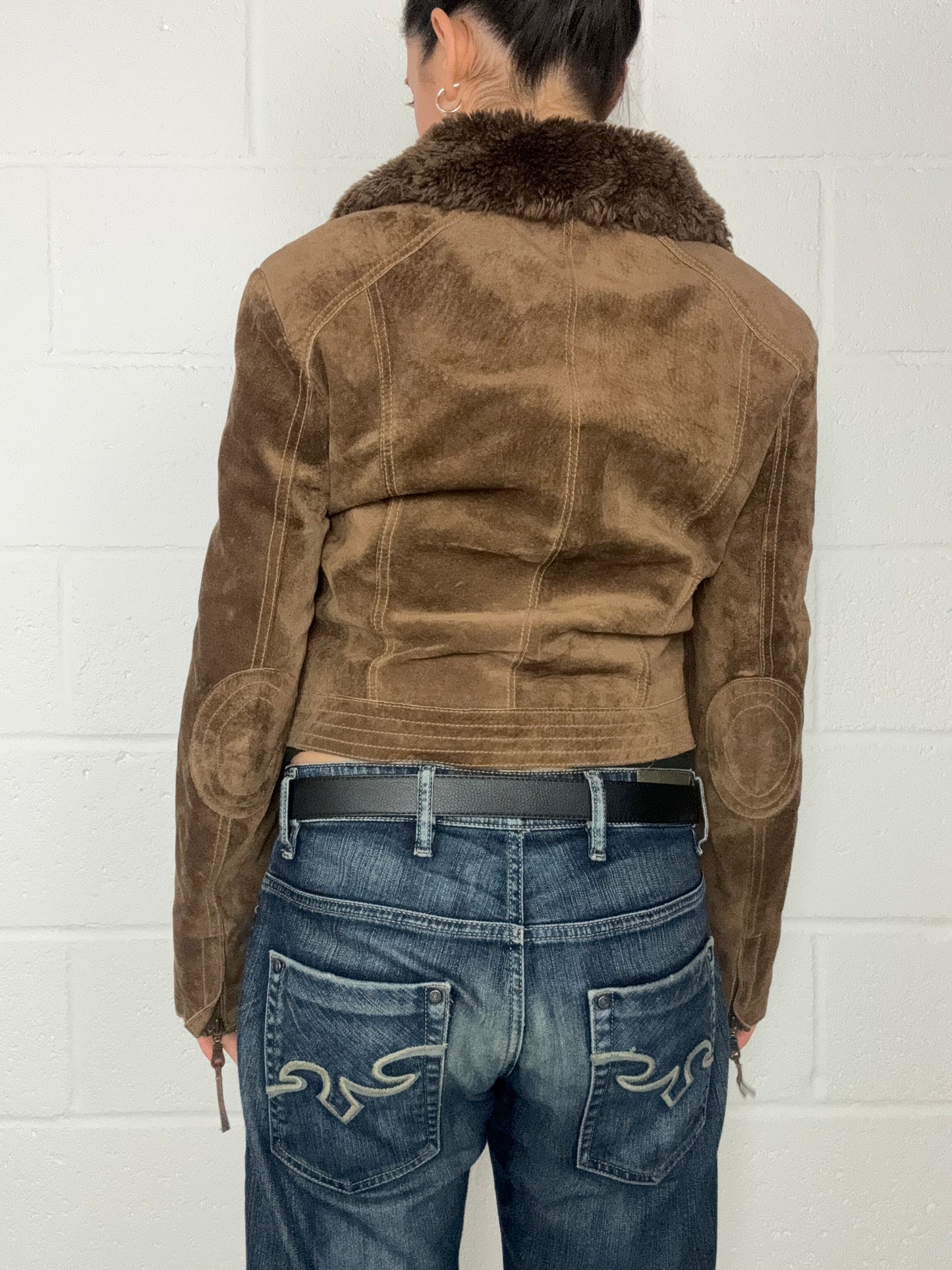 Vintage Brown Suede Jacket (UK12)