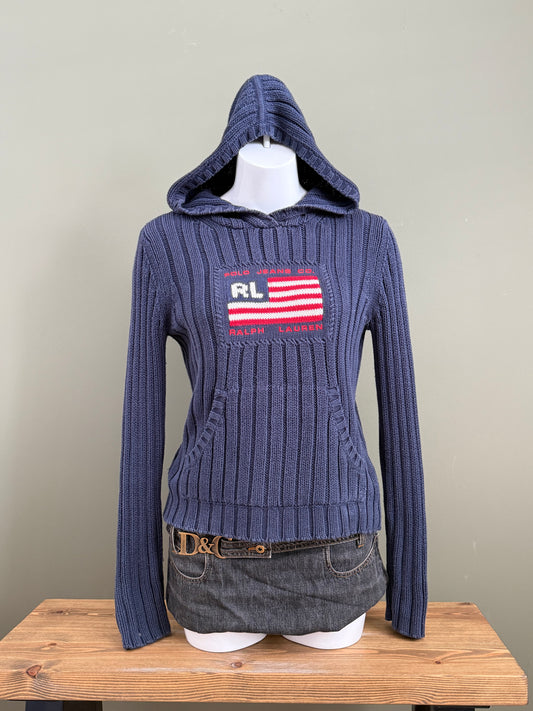 Ralph Lauren Knit Flag Hoodie (S)