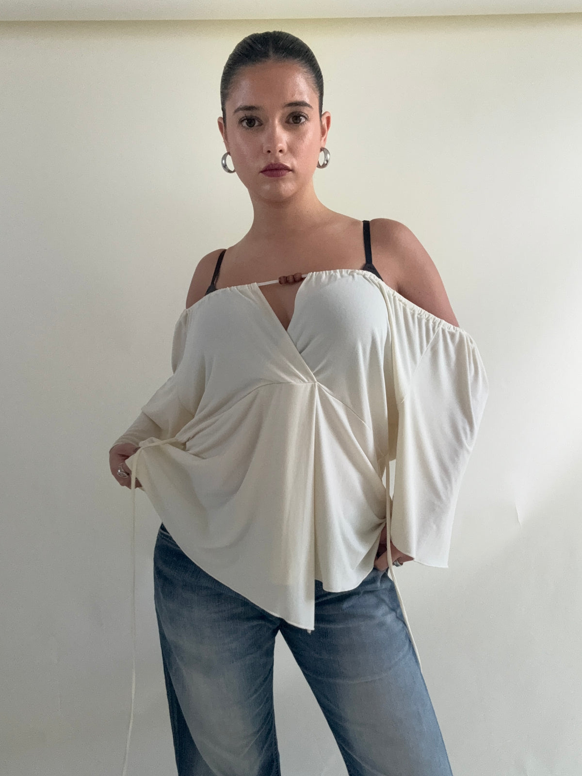 Off The Shoulder Tie Top (UK16)