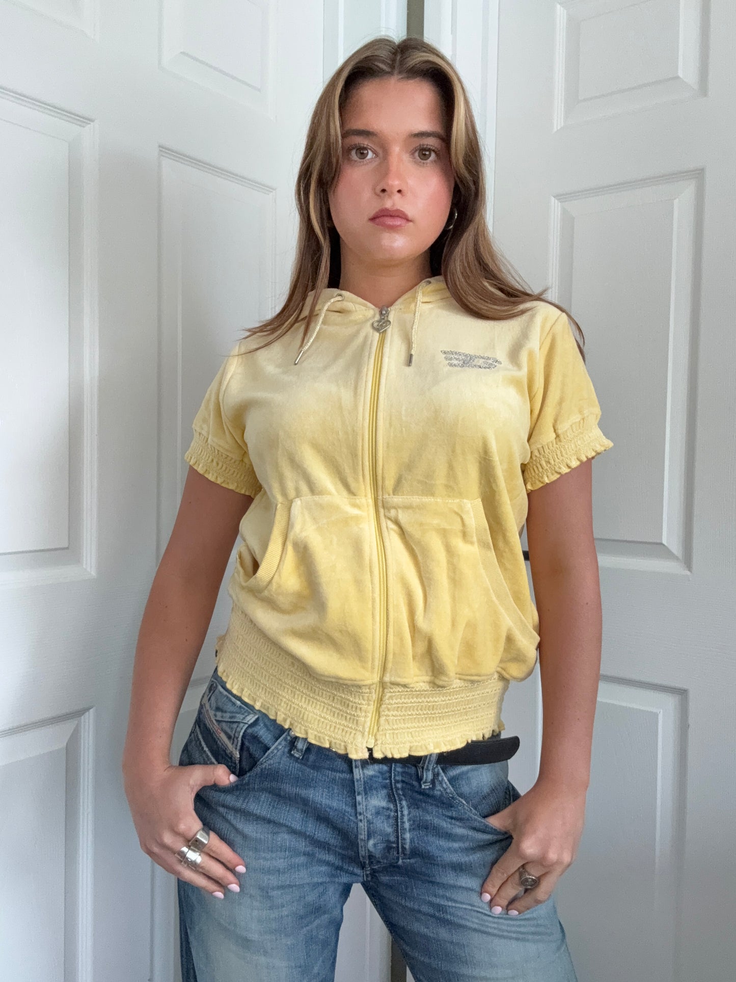 Golddigga Velour Hoodie (UK14)