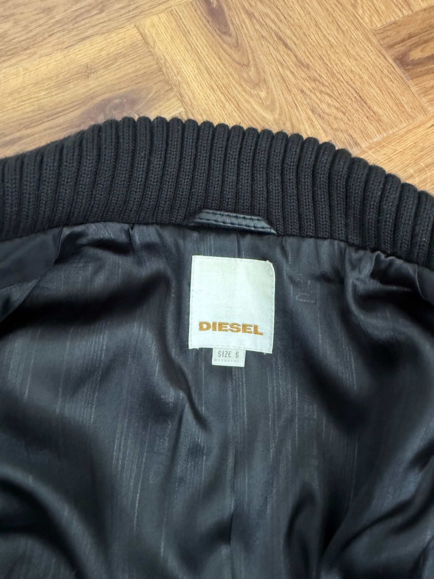 Diesel Leather Bomber Jacket (S)