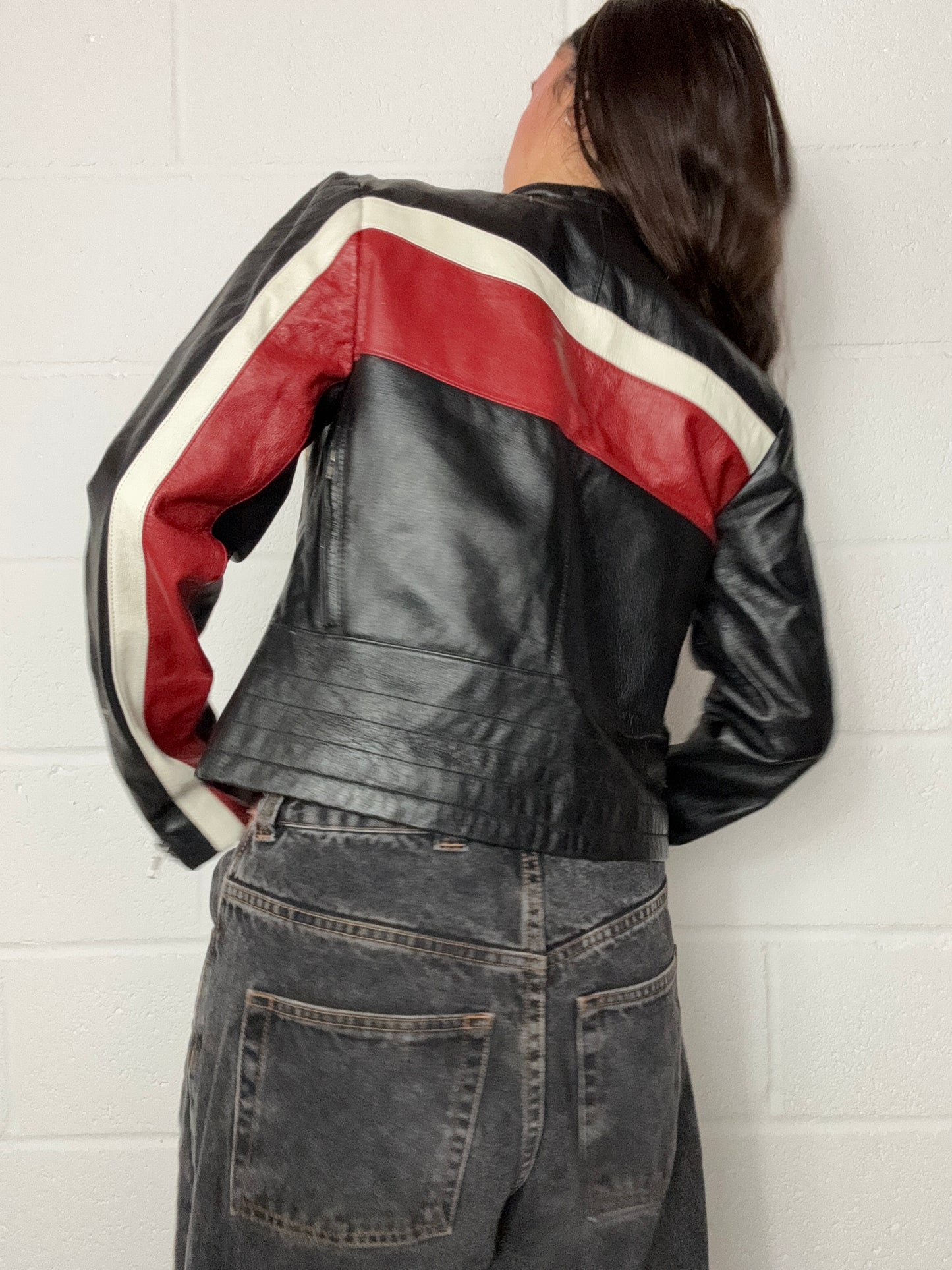 Pepe Jeans Leather Biker Jacket (M)