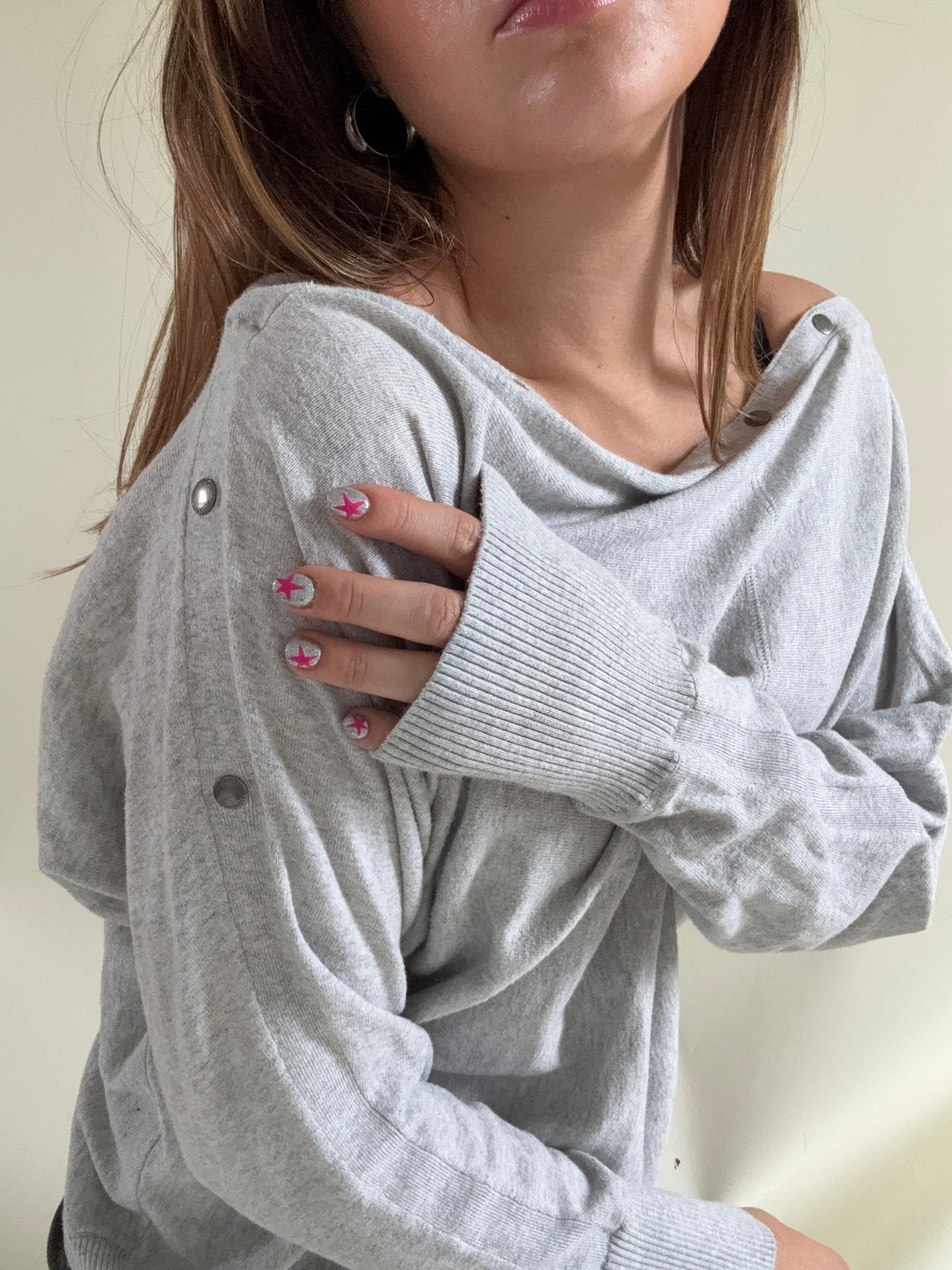 Allsaints Elle Popper Batwing Jumper (L)