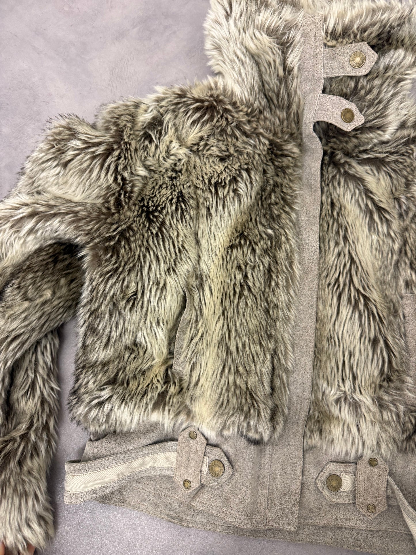 Faux Fur Bomber Jacket (UK16)