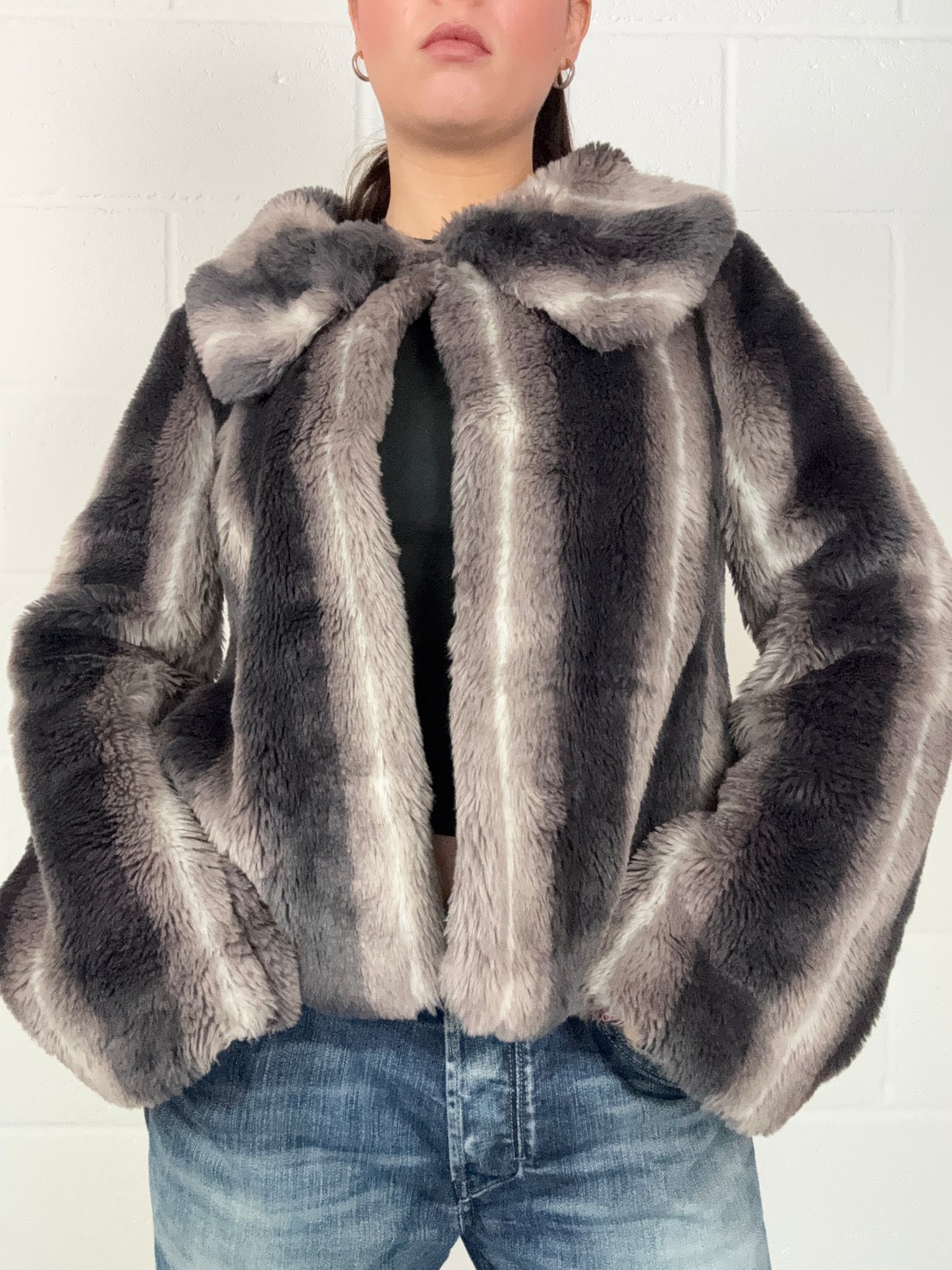 Faux Fur Jacket (M)