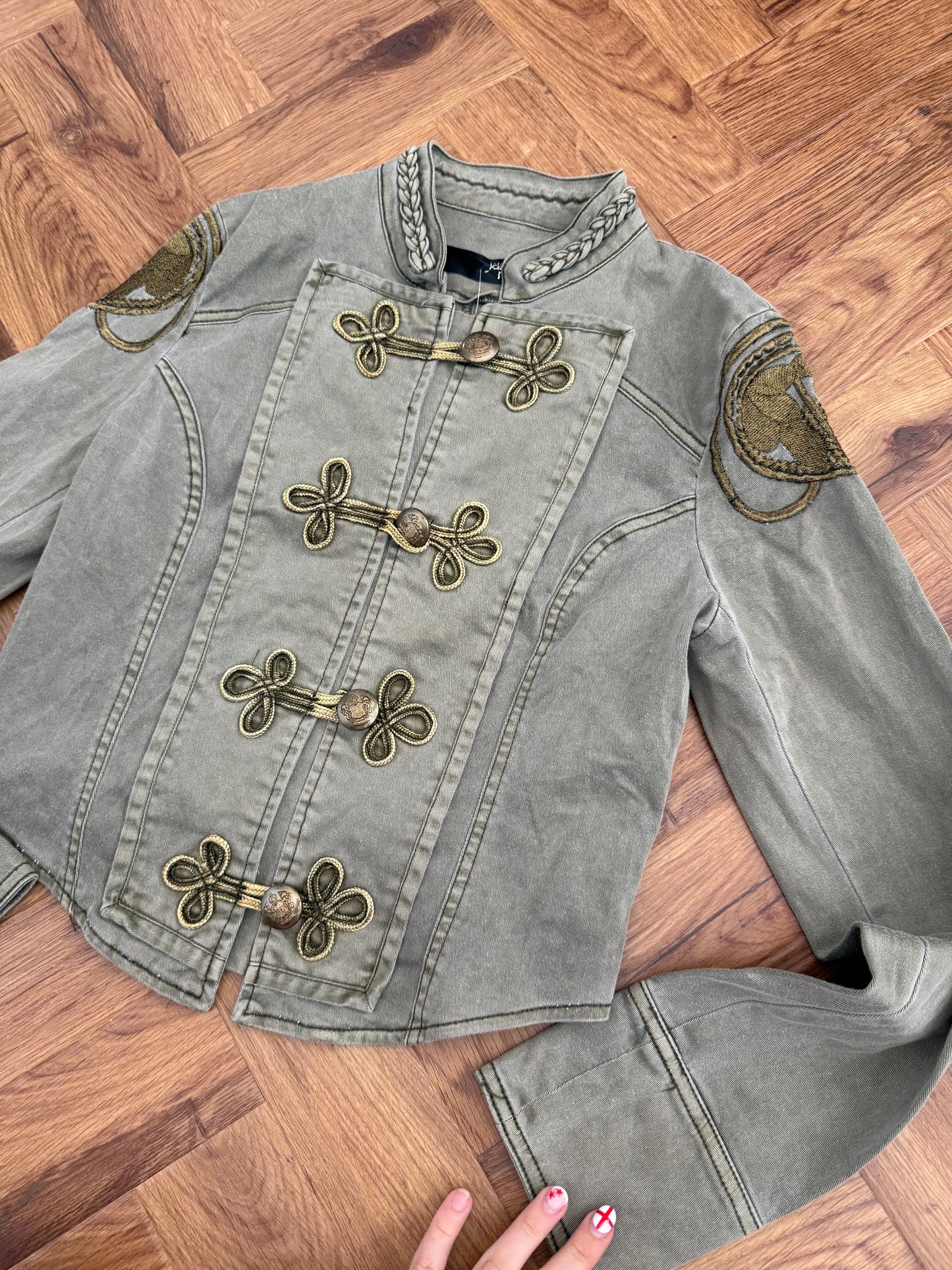 Jane Norman Deadstock Cropped Military Jacket (UK10)