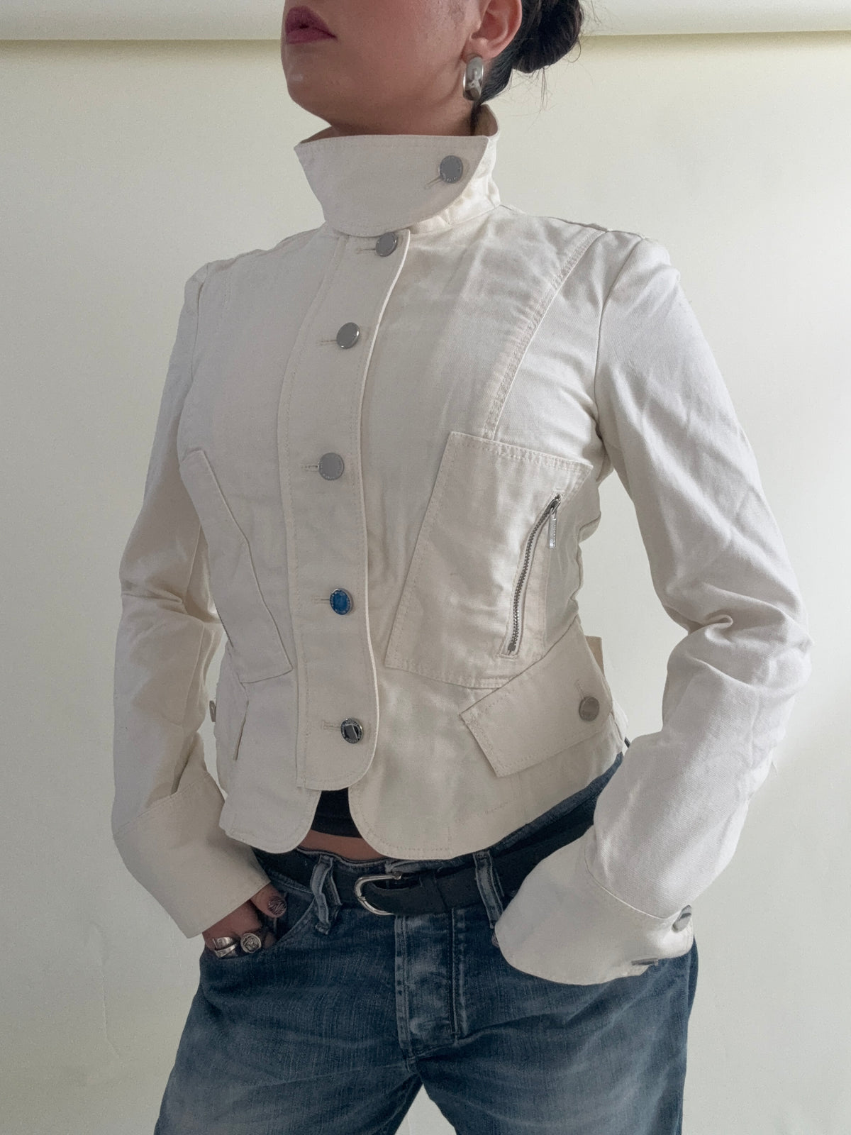 Karen Millen Funnel Neck Corset Jacket (UK10)
