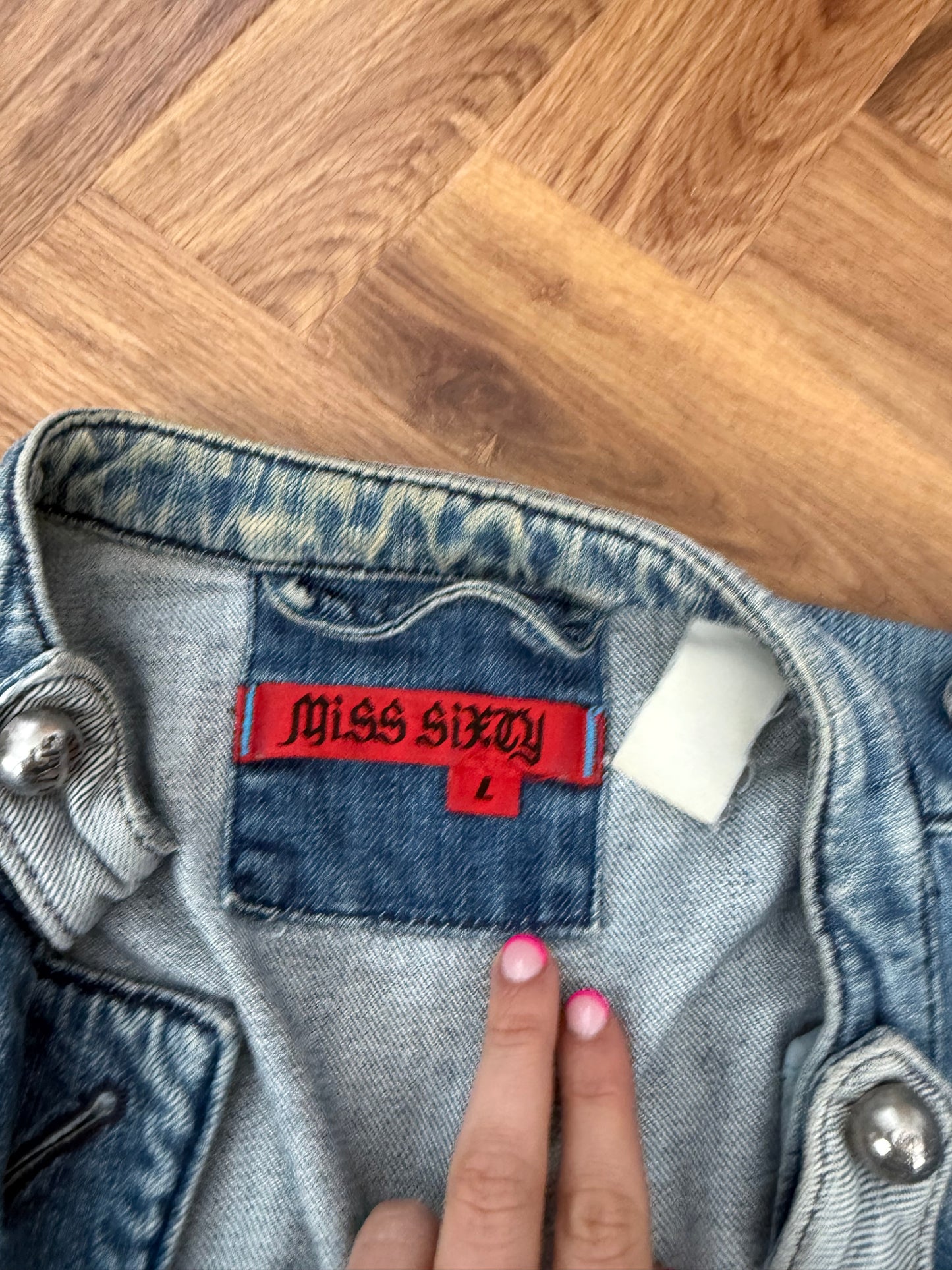 Miss Sixty Denim Military Jacket (L)