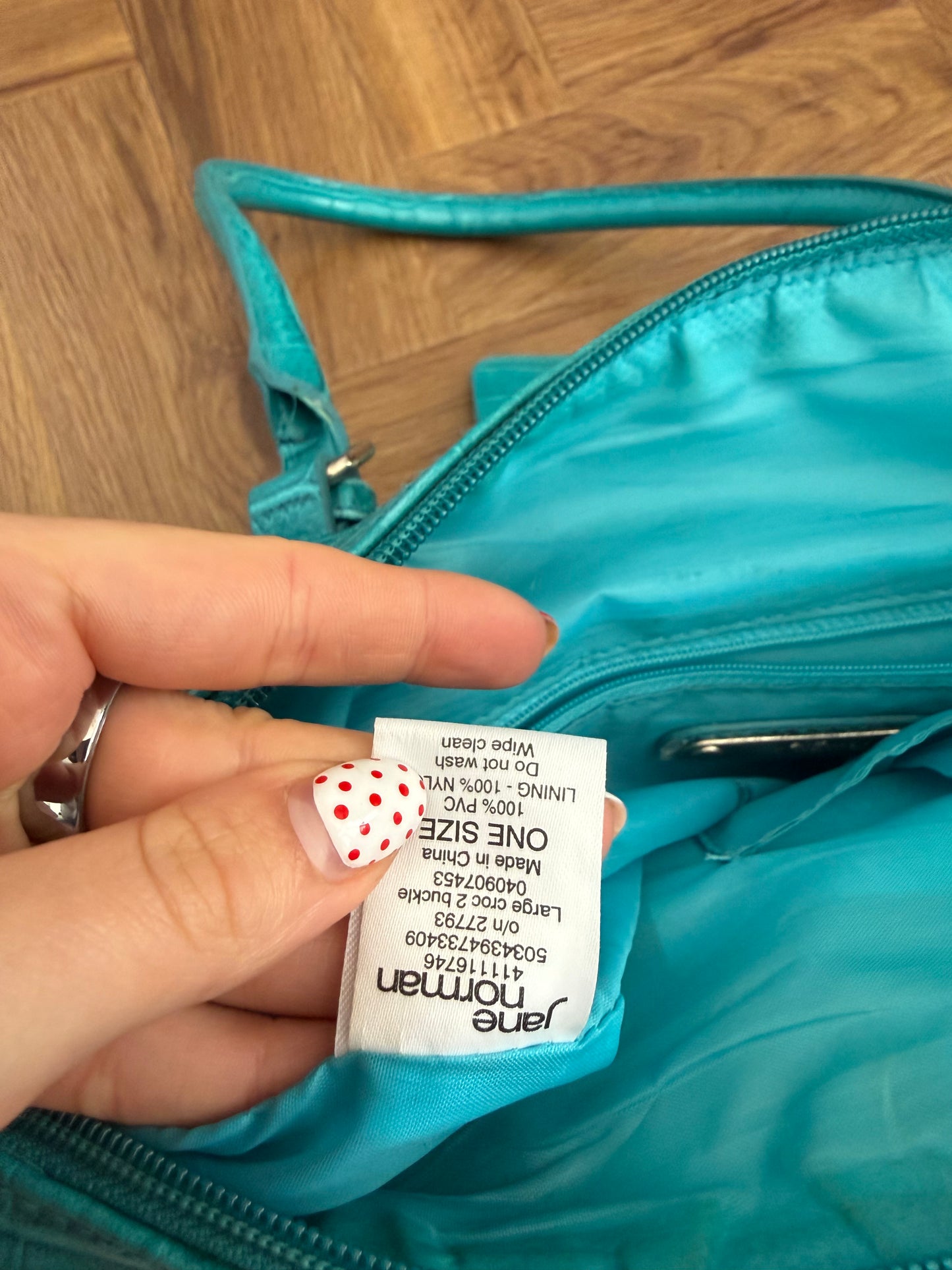 Jane Norman Turquoise Shoulder Bag