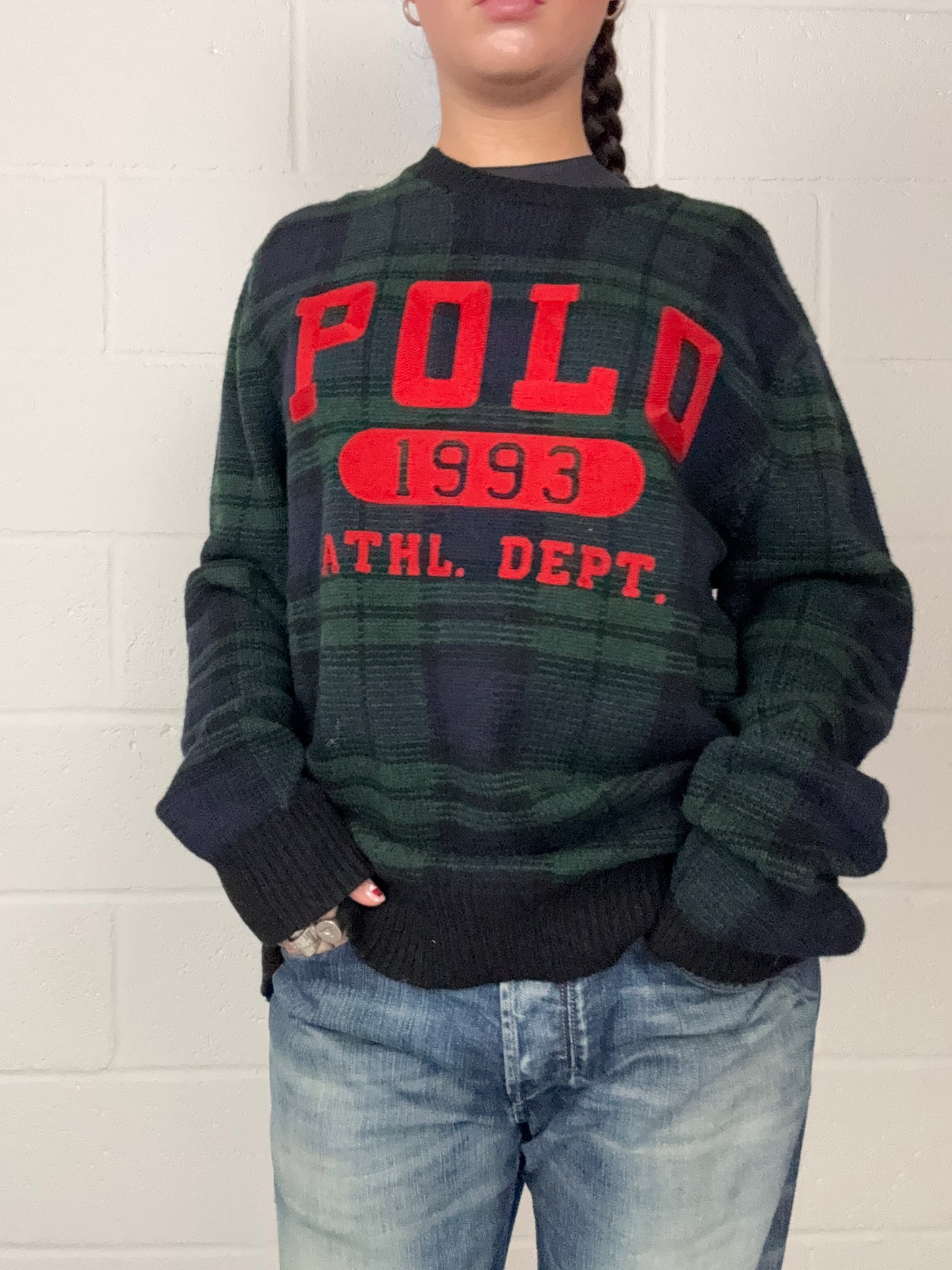 Polo Ralph Lauren Tartan Knit Jumper (M)