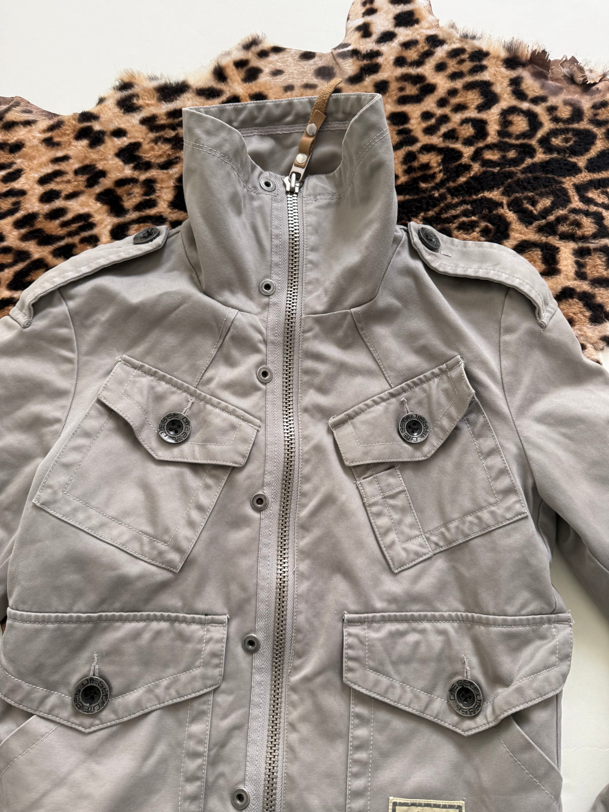 Diesel Vintage Funnel Neck Cargo Jacket (L)