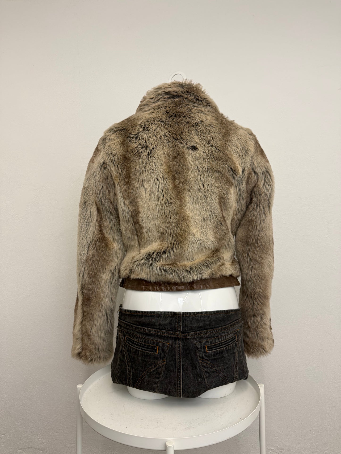 Faux Fur Bomber Jacket (UK12)