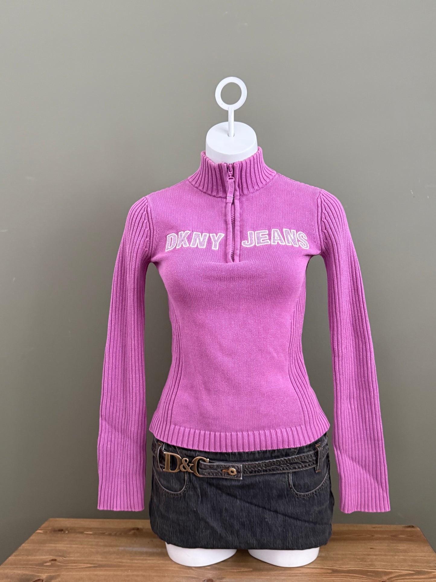 DKNY 1/4 Zip Knit Jumper (S)