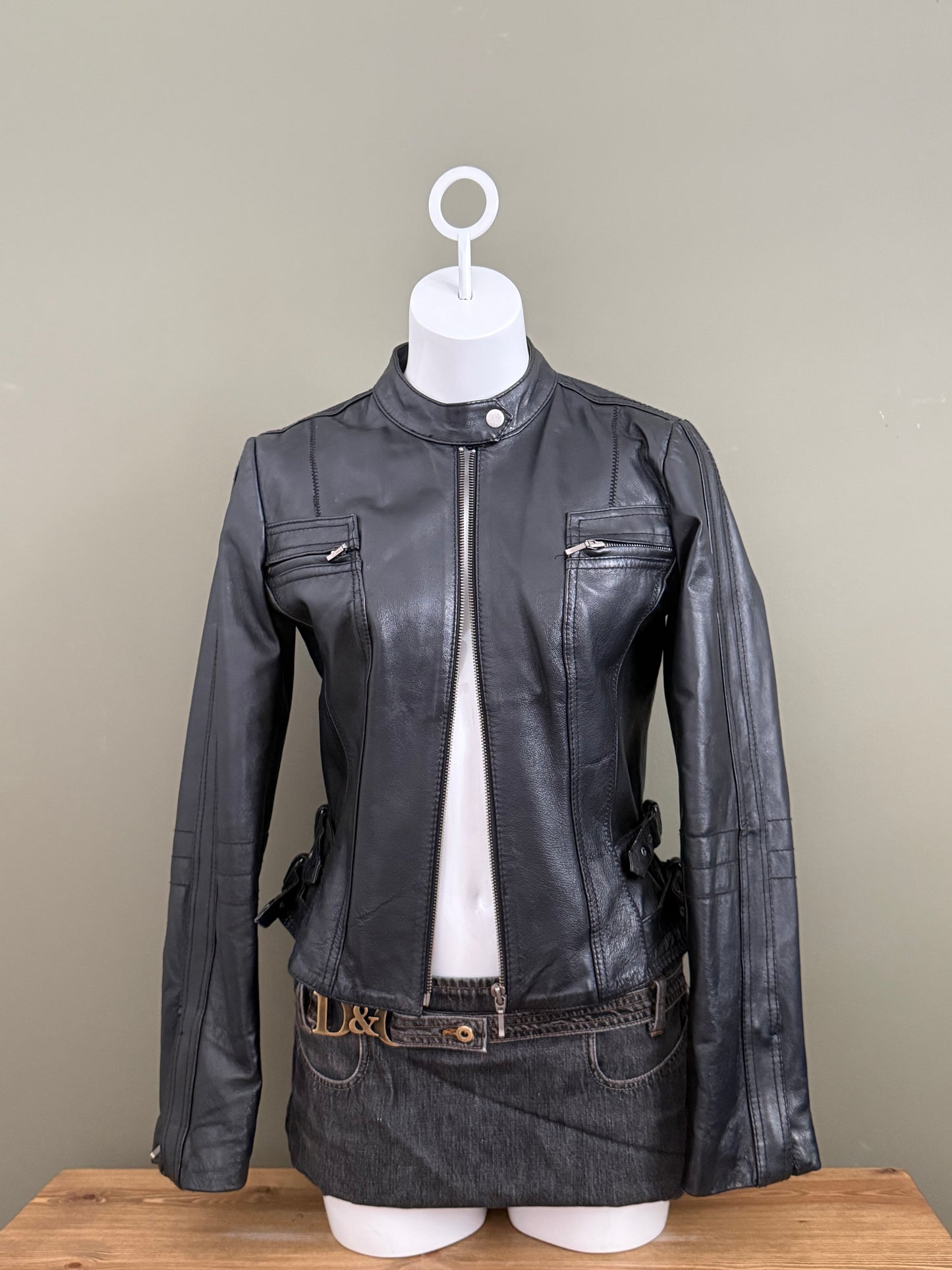 Leather Buckle Jacket (UK10)