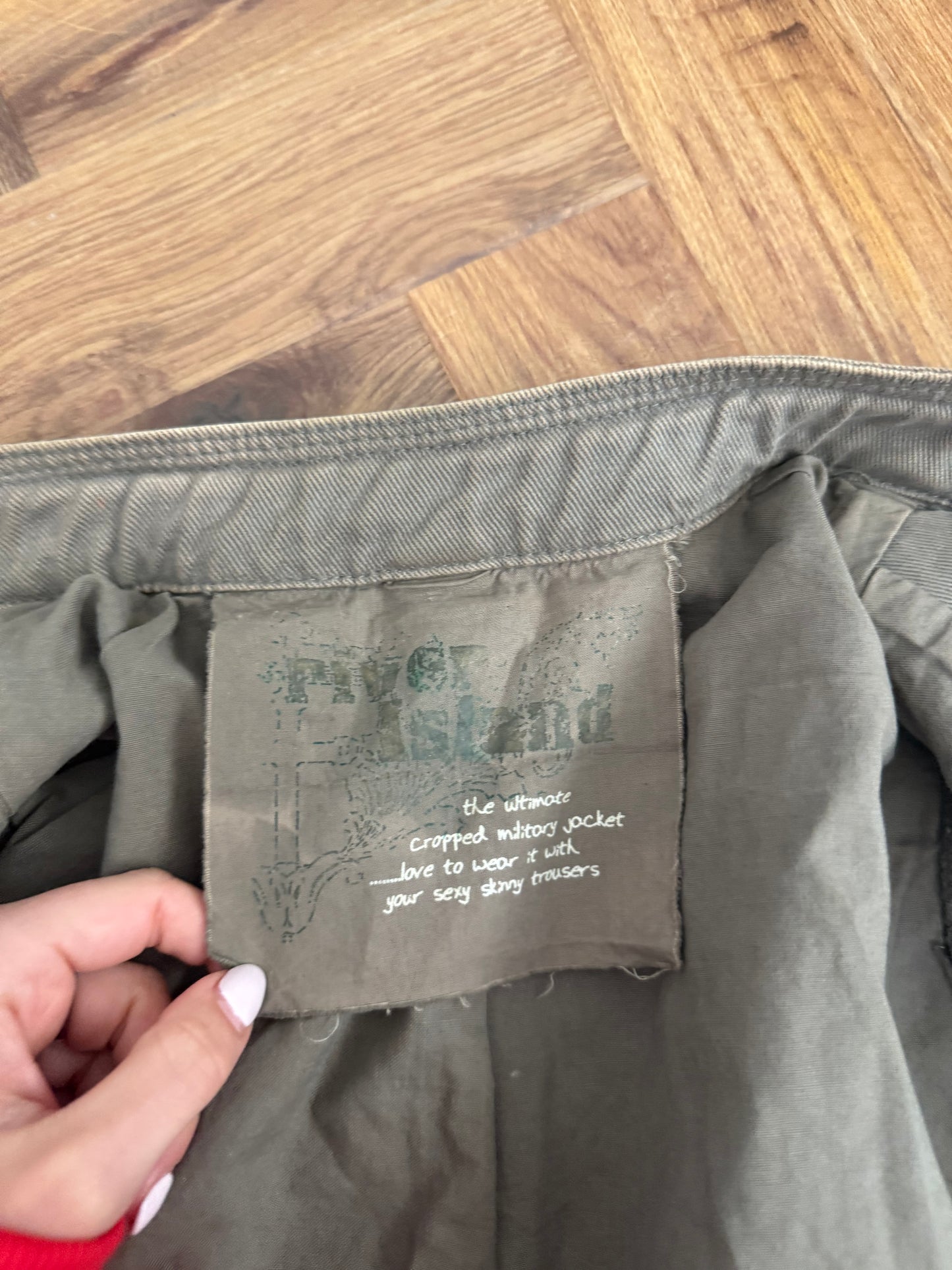 Cropped Military Cargo Jacket (UK10)