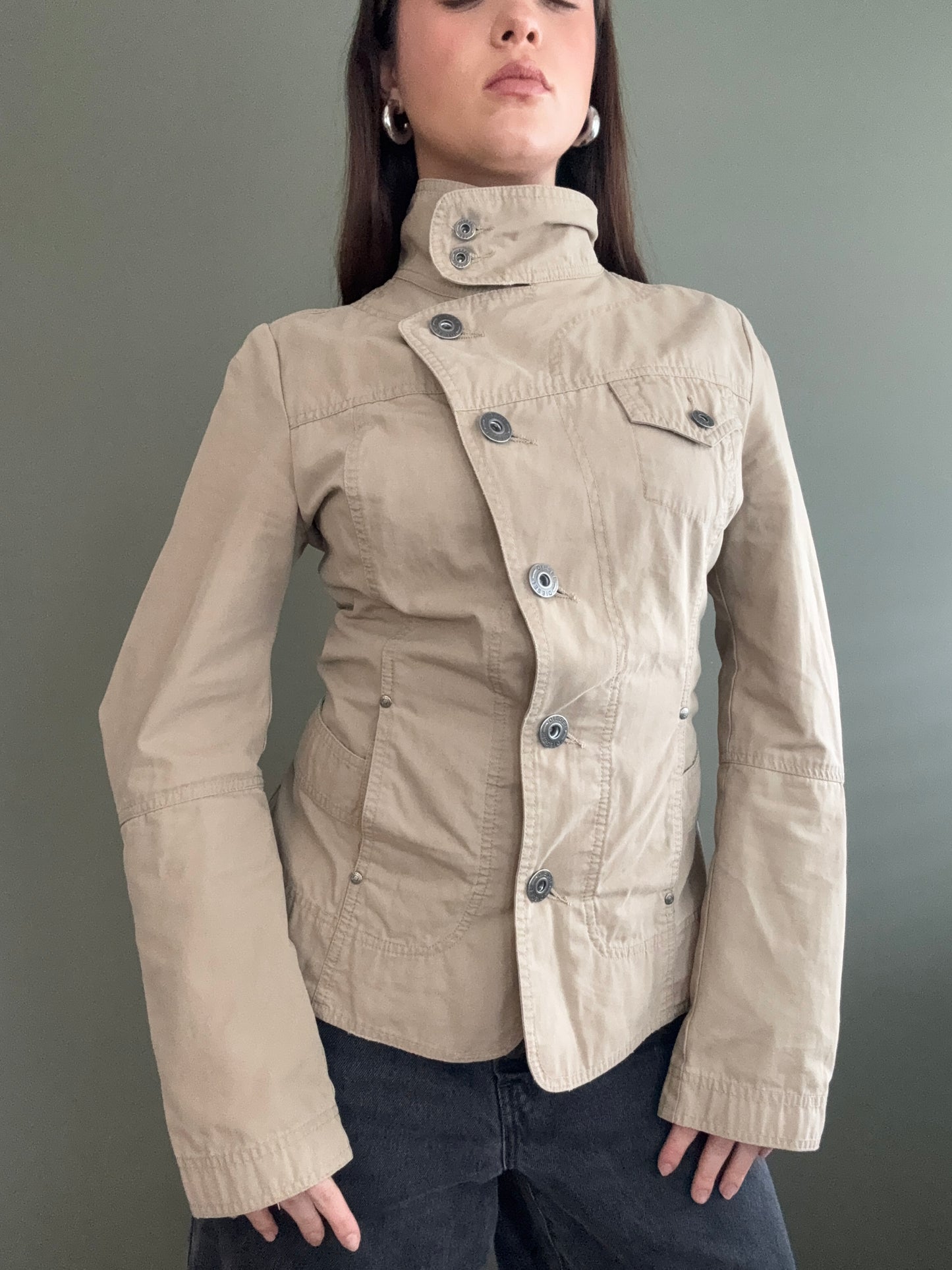 Diesel Asymmetric Button Up Jacket (M)