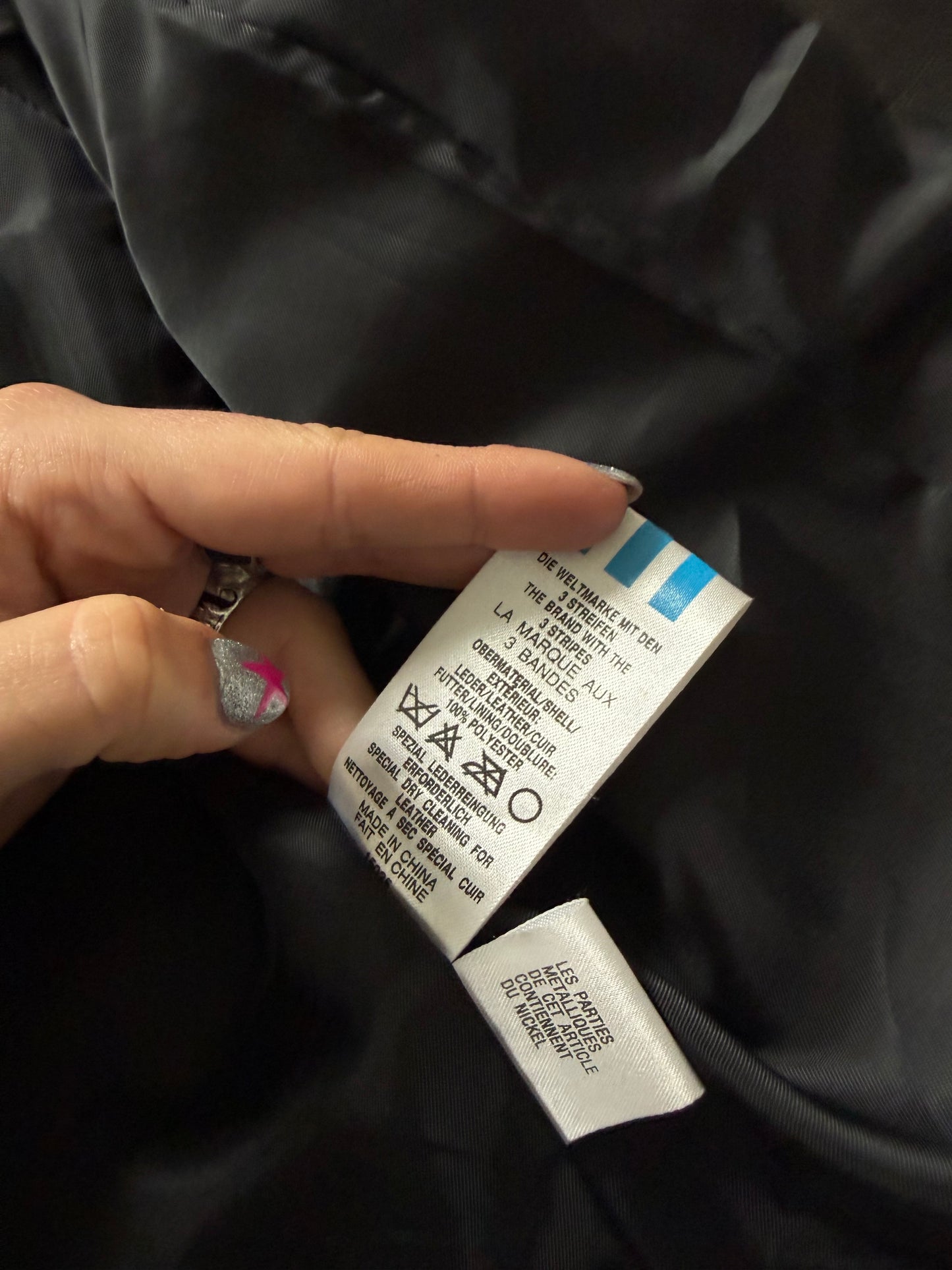 Vintage Adidas Leather Jacket (UK10)