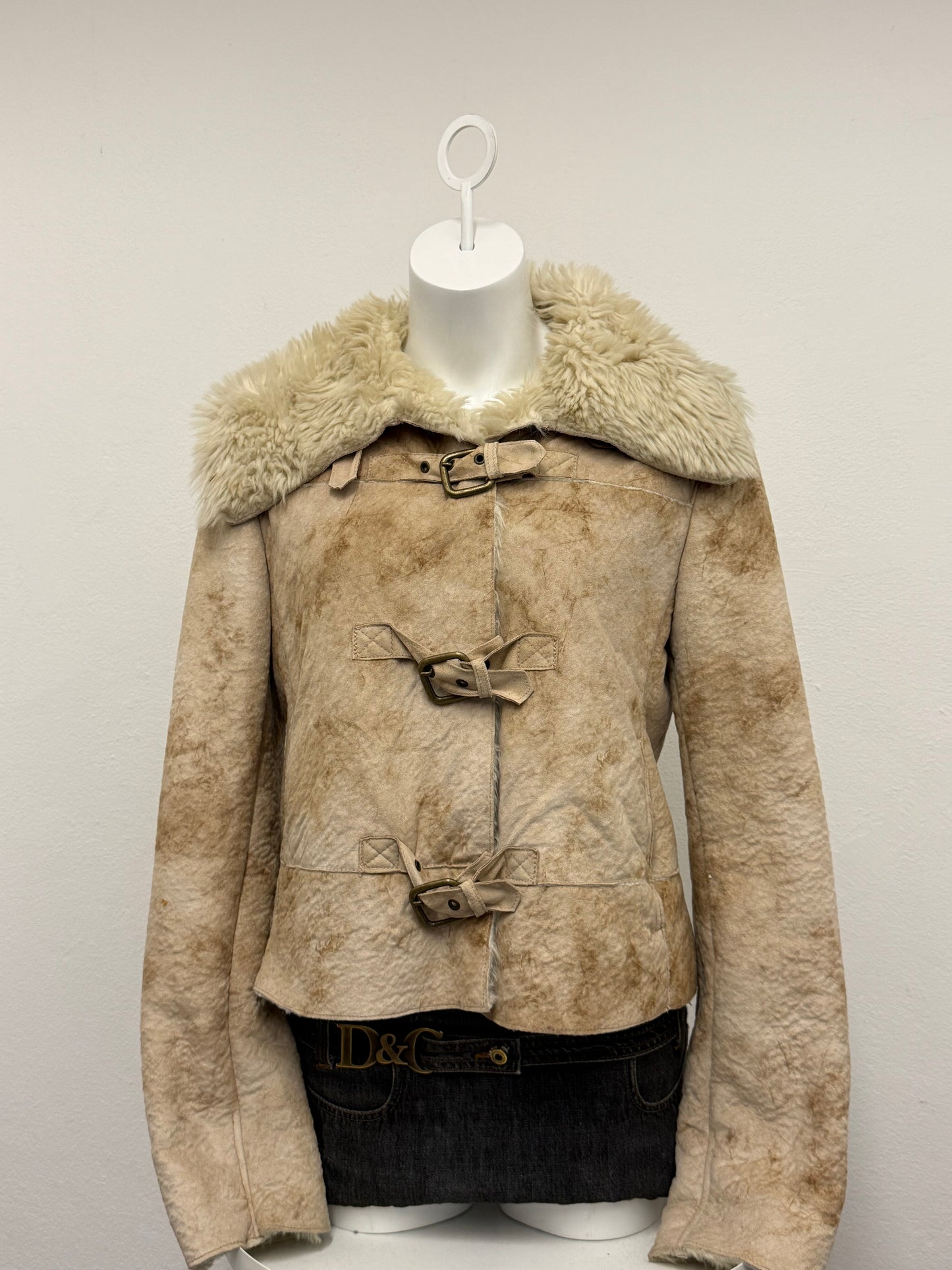 Faux Fur Armani Buckle Jacket (UK14)