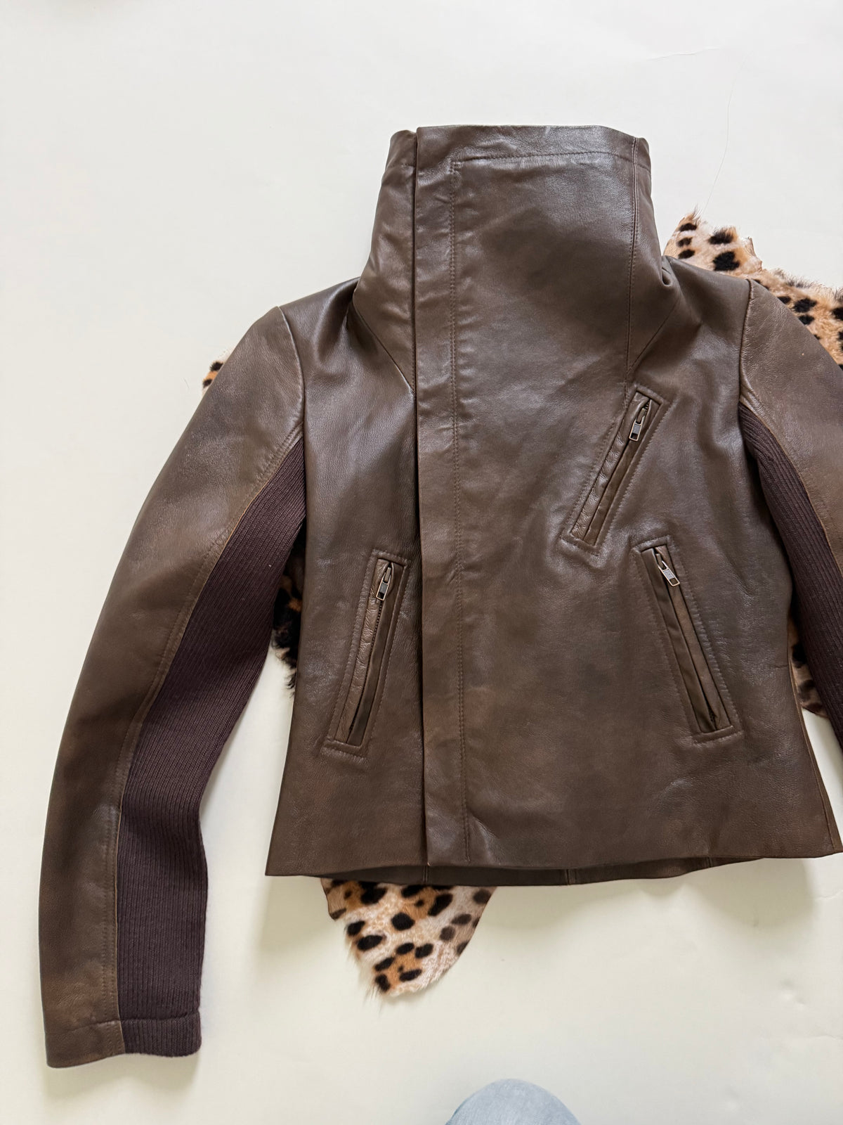 Morgan De Toi Asymmetric Leather Jacket (S)