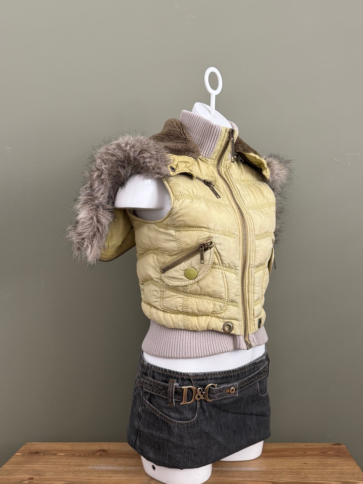 Y2K Lime Green Gilet (UK10)