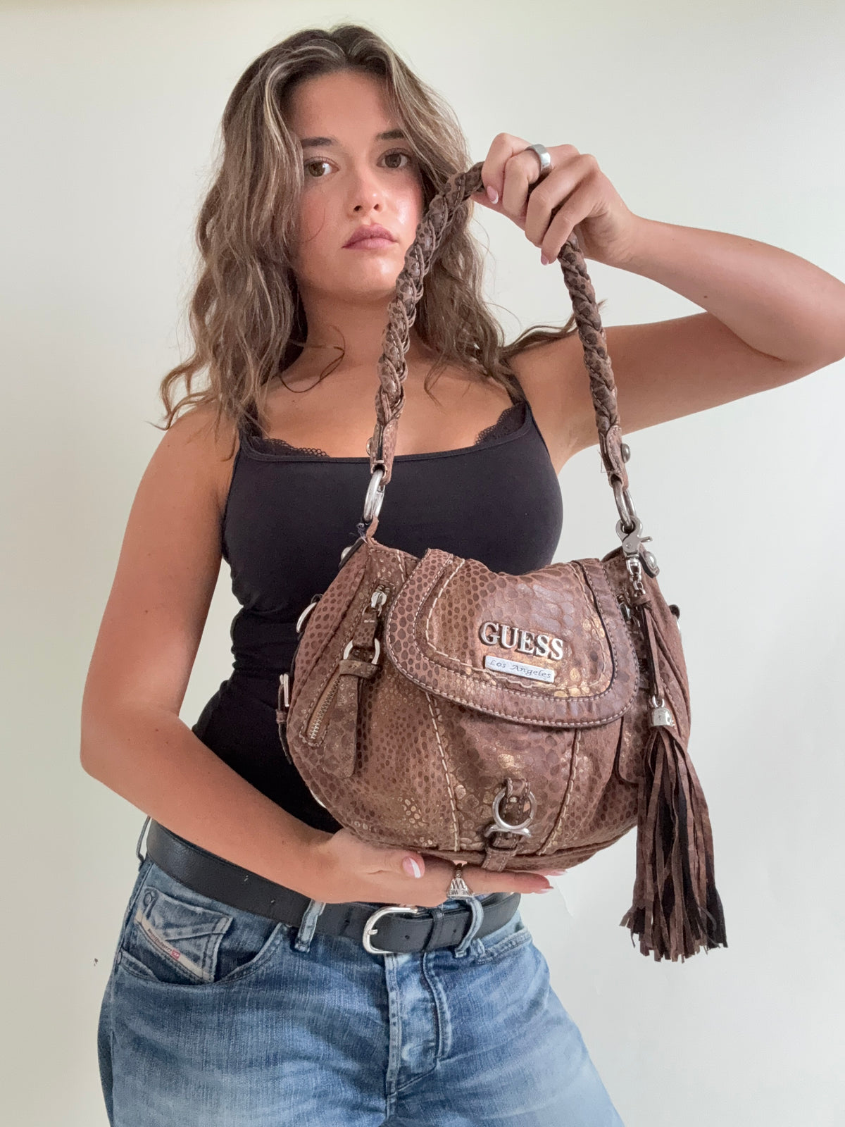 Guess Animal Print Shoulder Bag