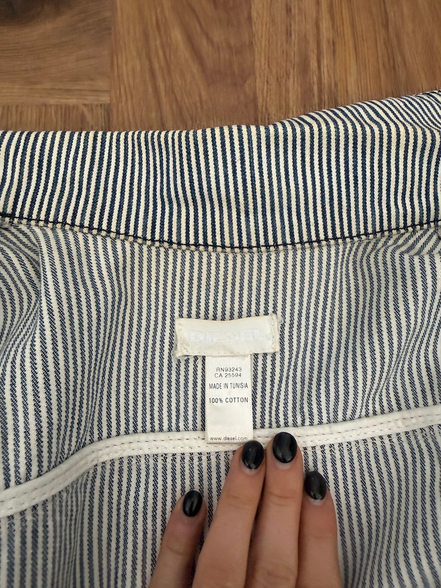 Diesel Pinstripe Denim Jacket (S)