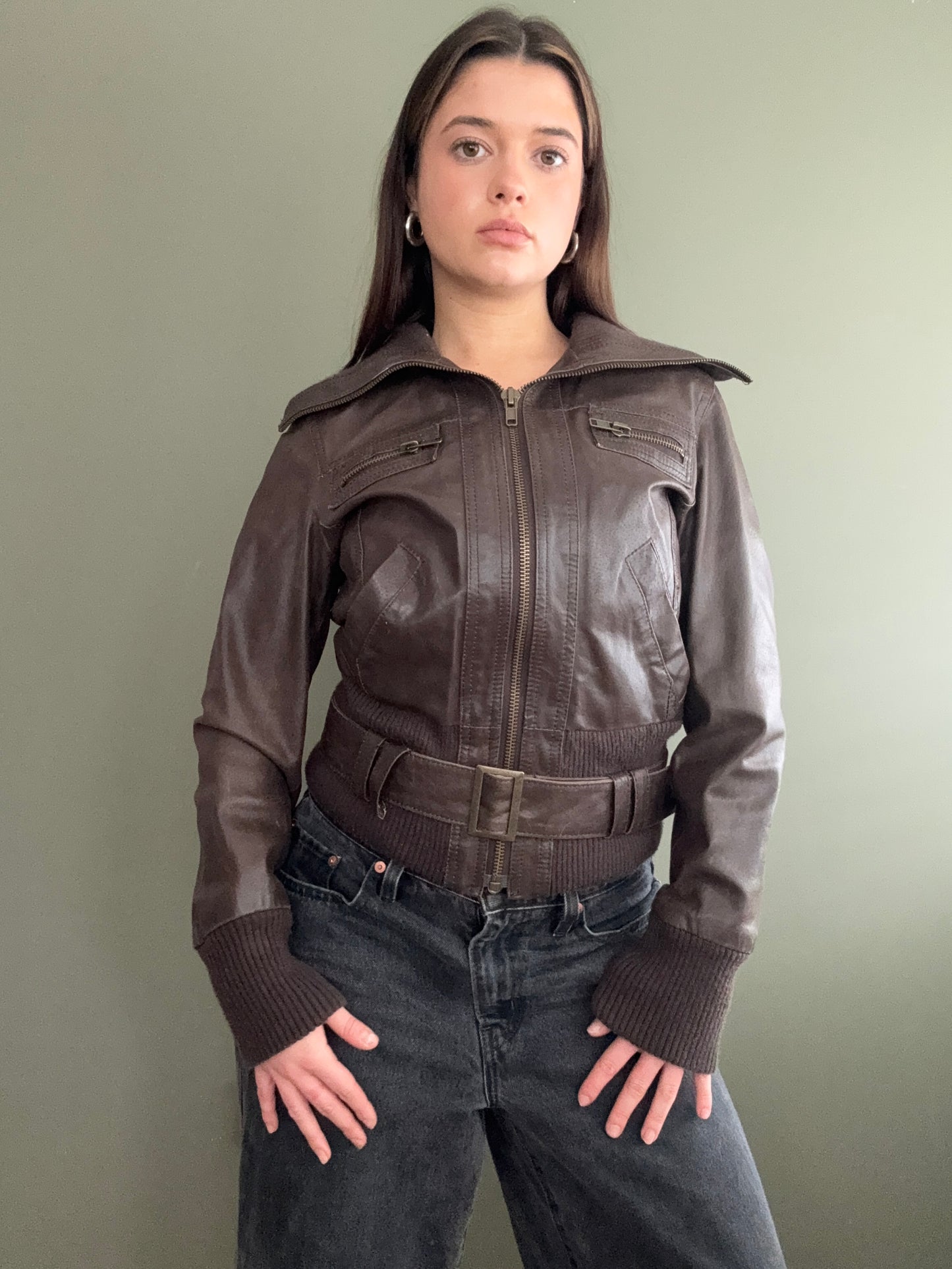 Leather Buckle Jacket (UK14)