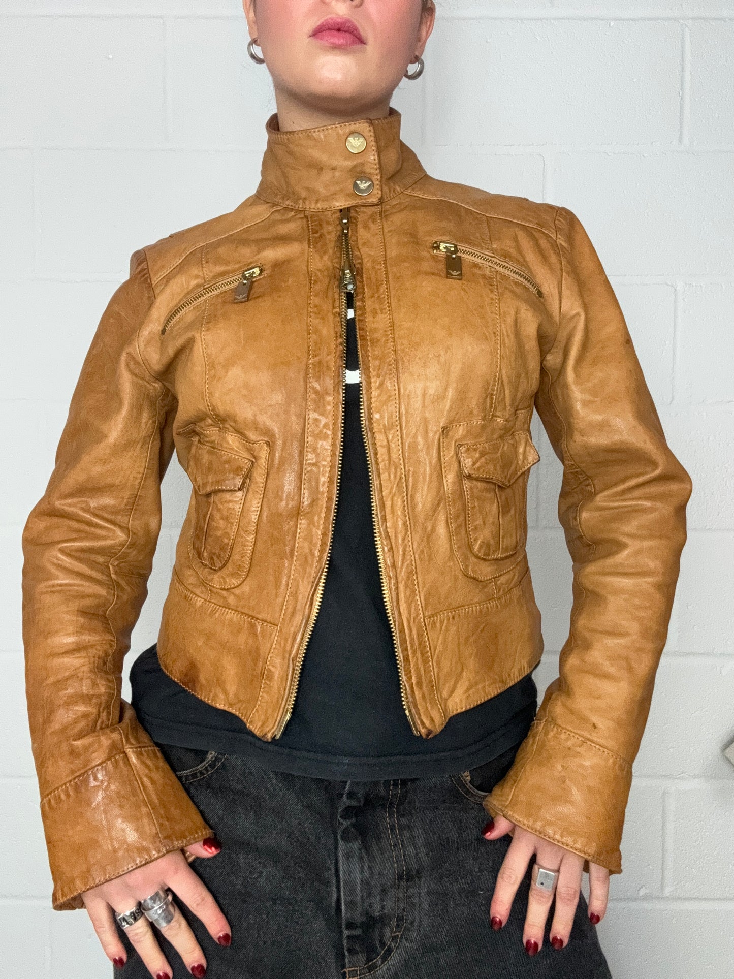 Armani Leather Jacket (S)