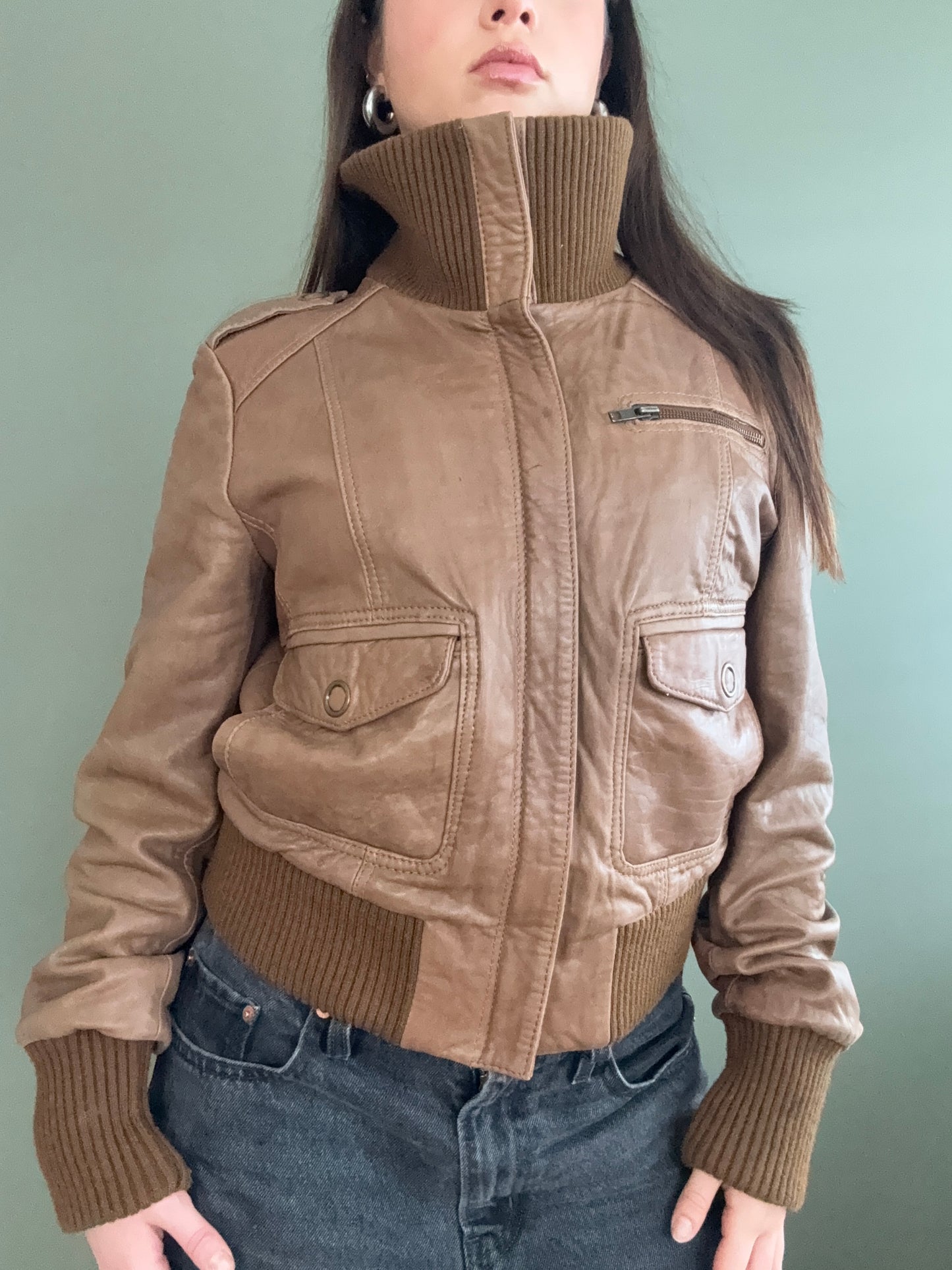 Oasis Leather Jacket (UK14)