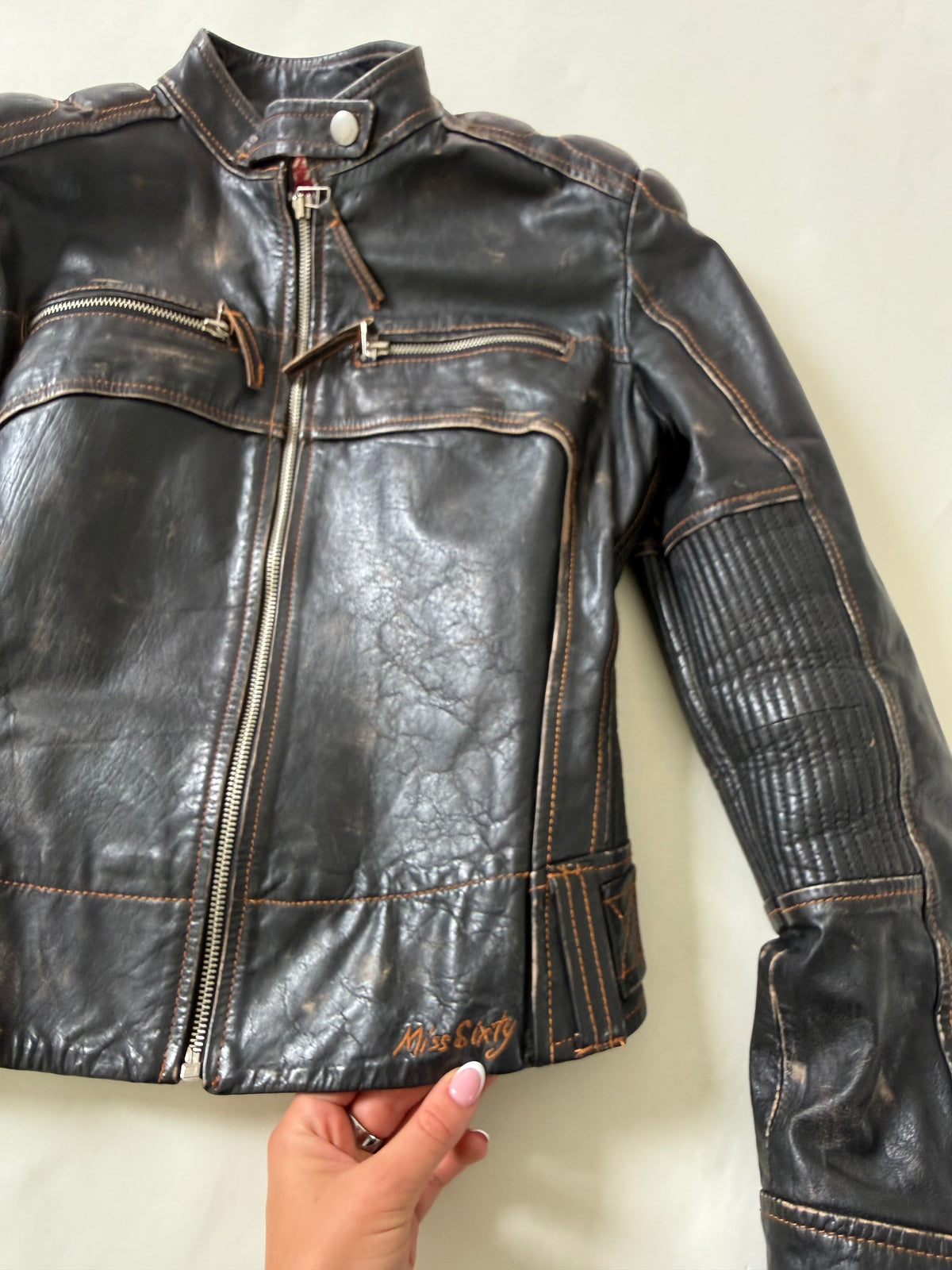 Miss Sixty Leather Biker Jacket (S)