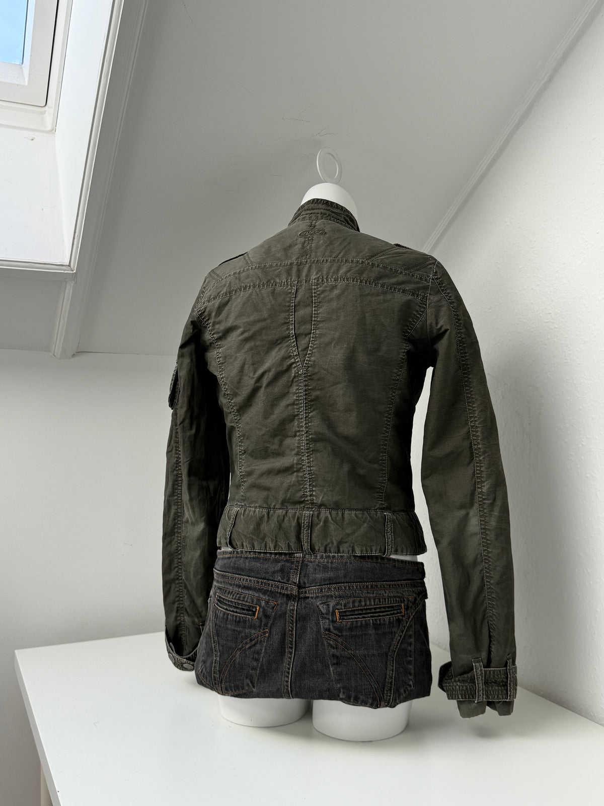Diesel Khaki Vintage Biker Jacket (M)