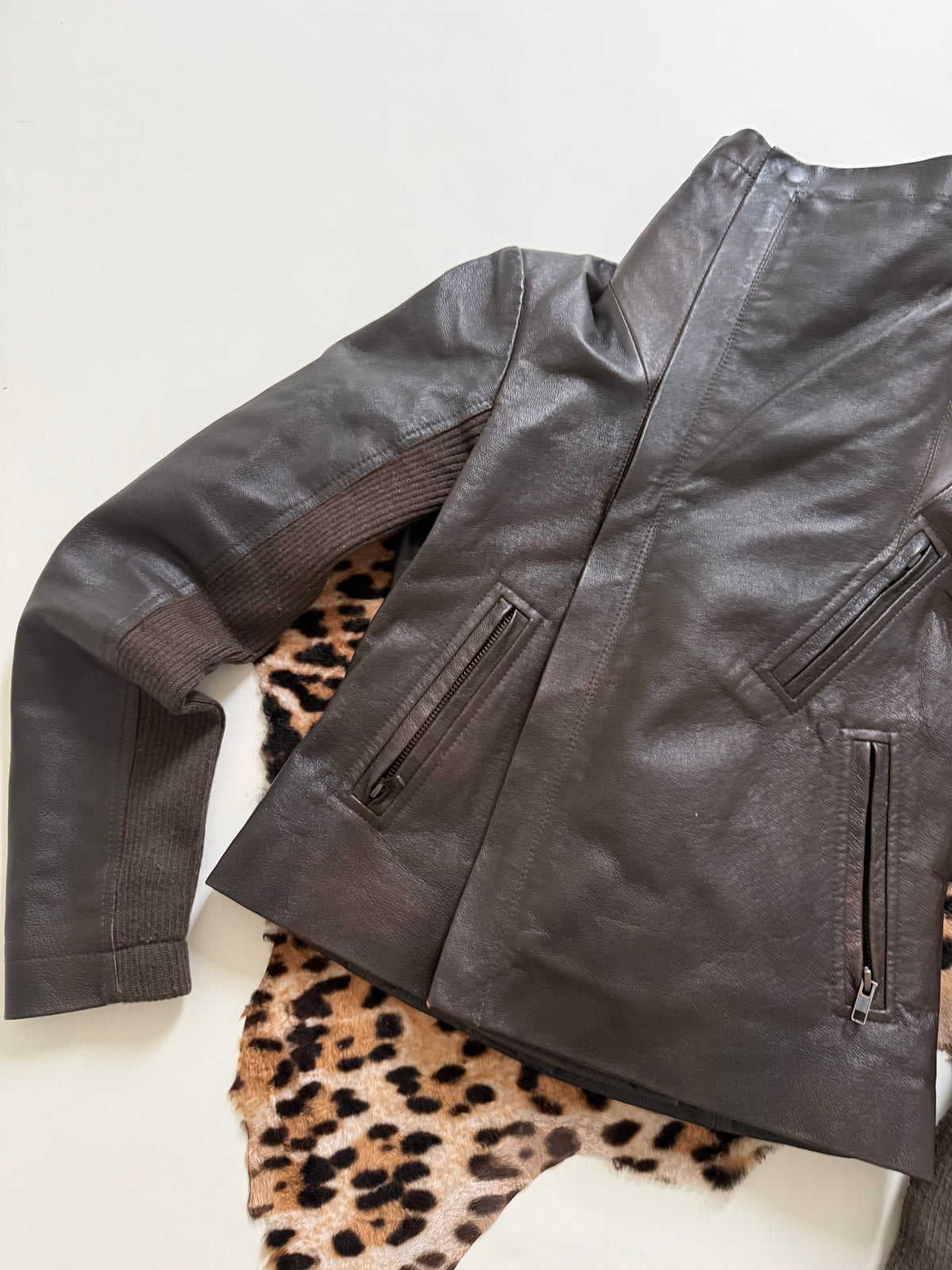 Morgan De Toi Asymmetric Leather Jacket (S)