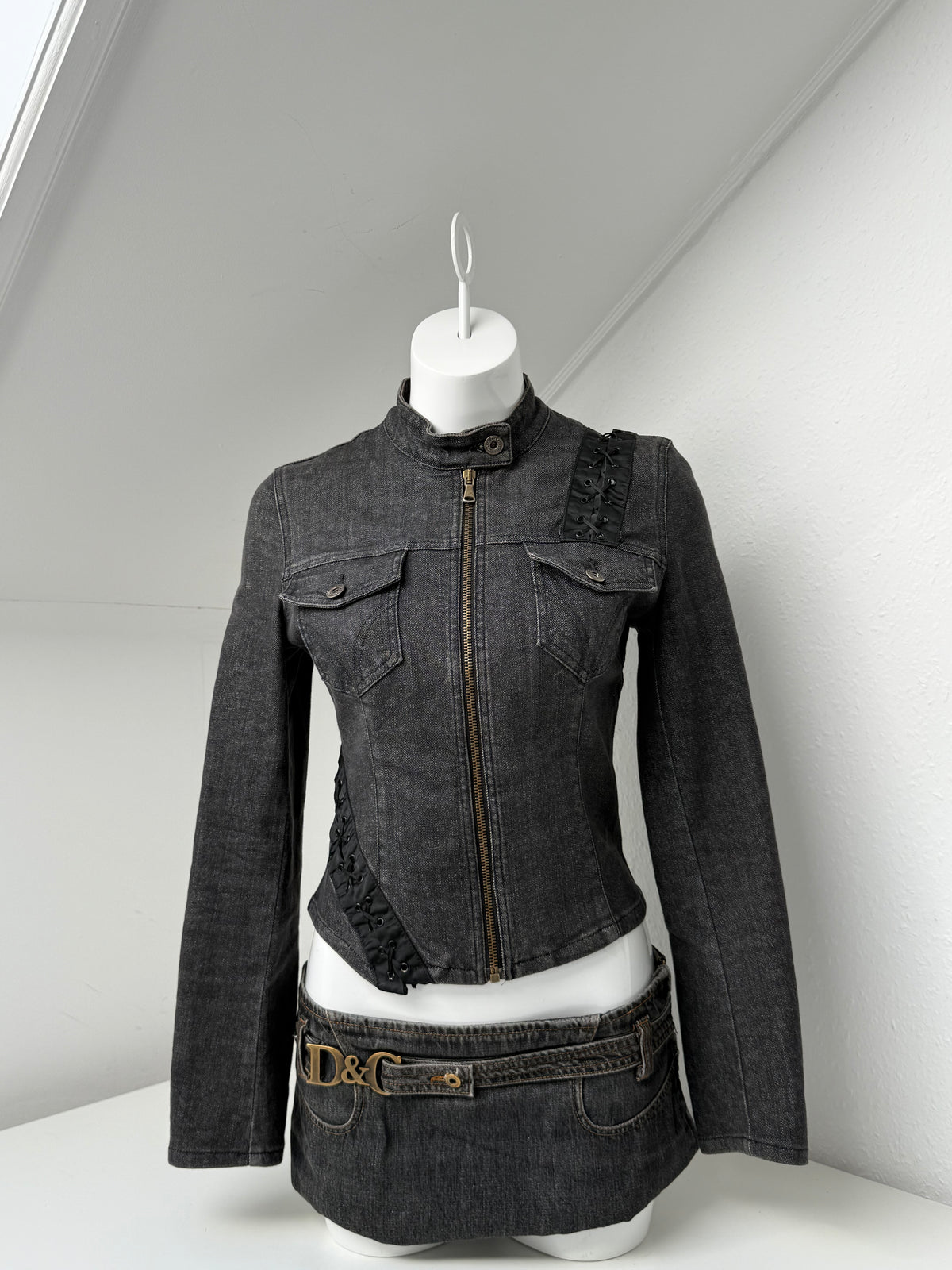 Dolce & Gabbana Denim Lace Up Jacket (S)