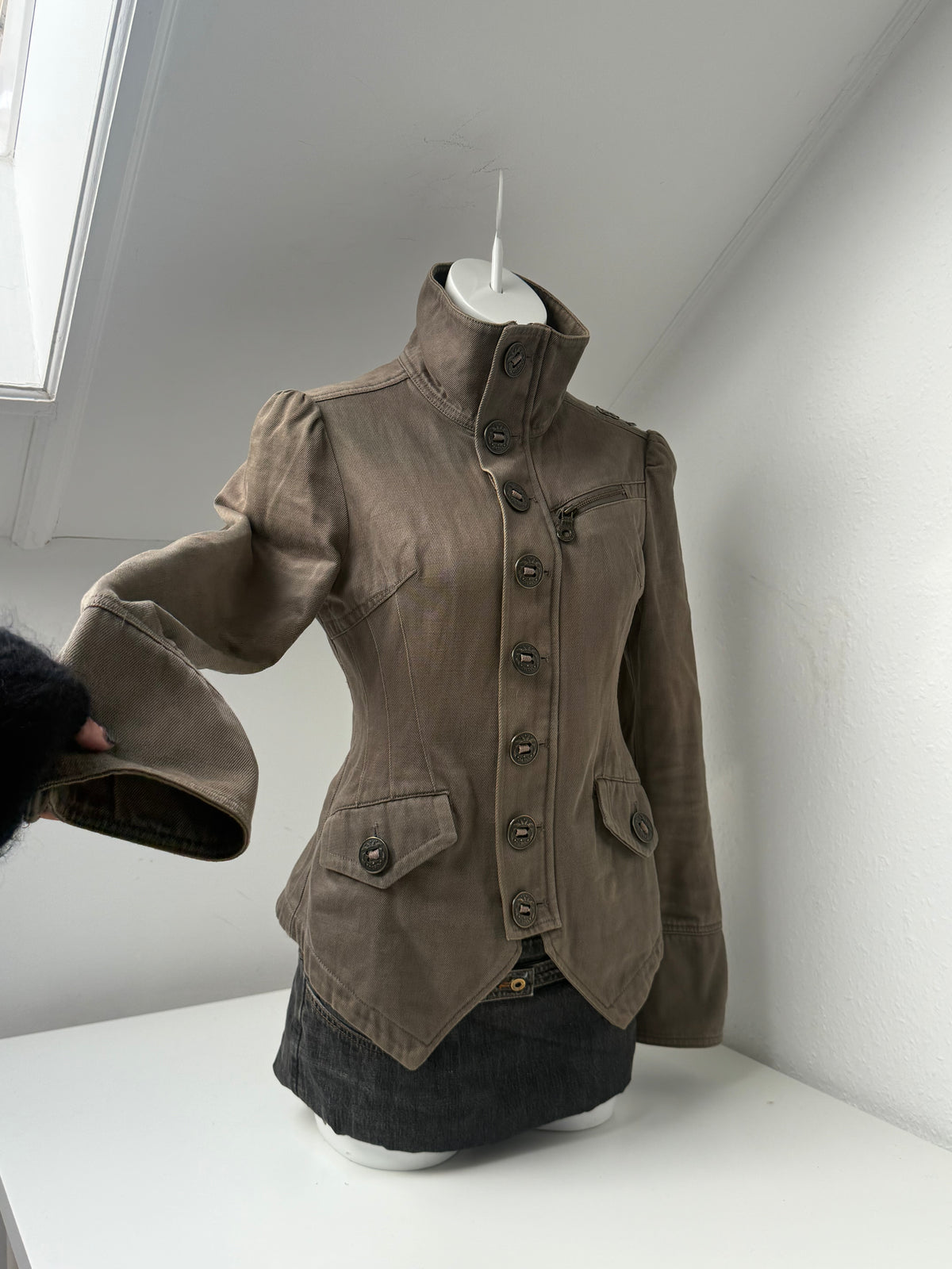 Diesel Funnel Neck Button Jacket (M)