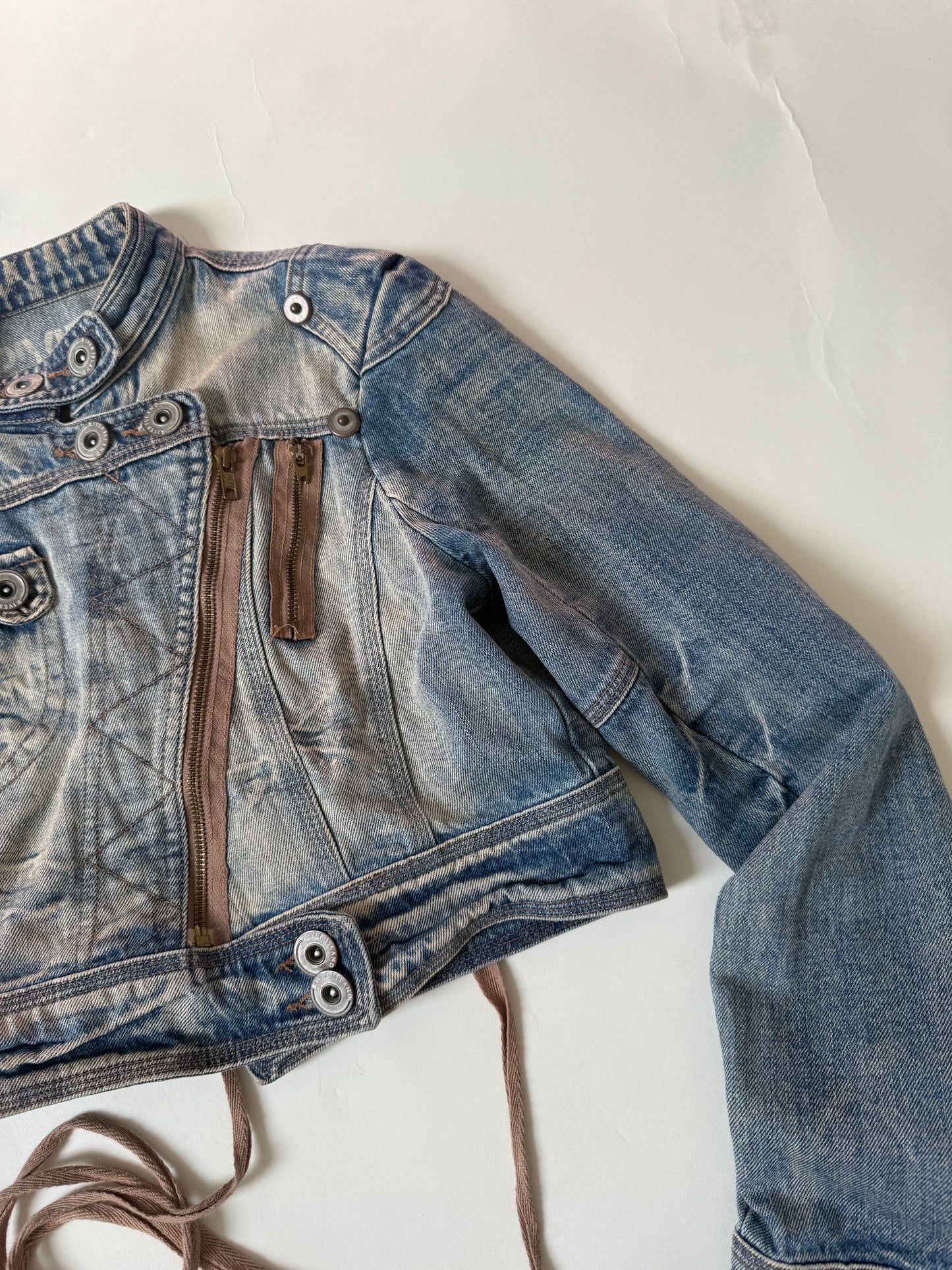 Cropped Denim Corset Jacket (UK14)