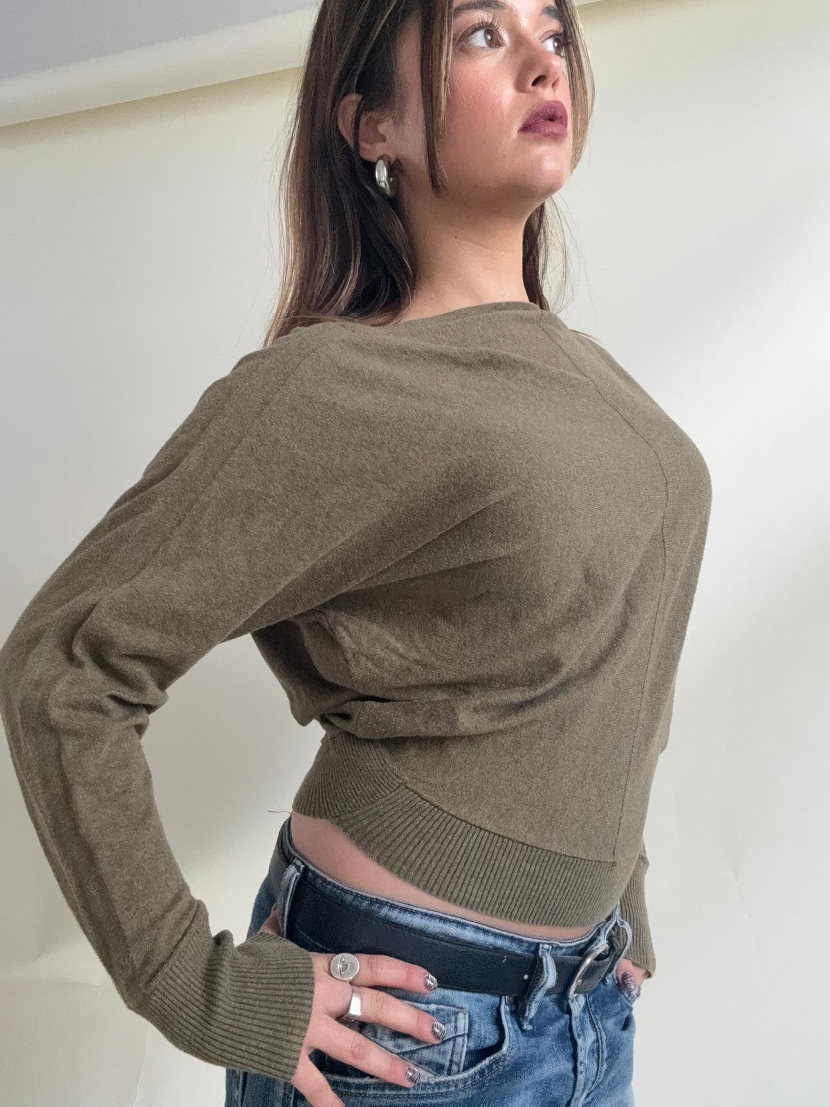 Allsaints Khaki Knit Jumper (S)
