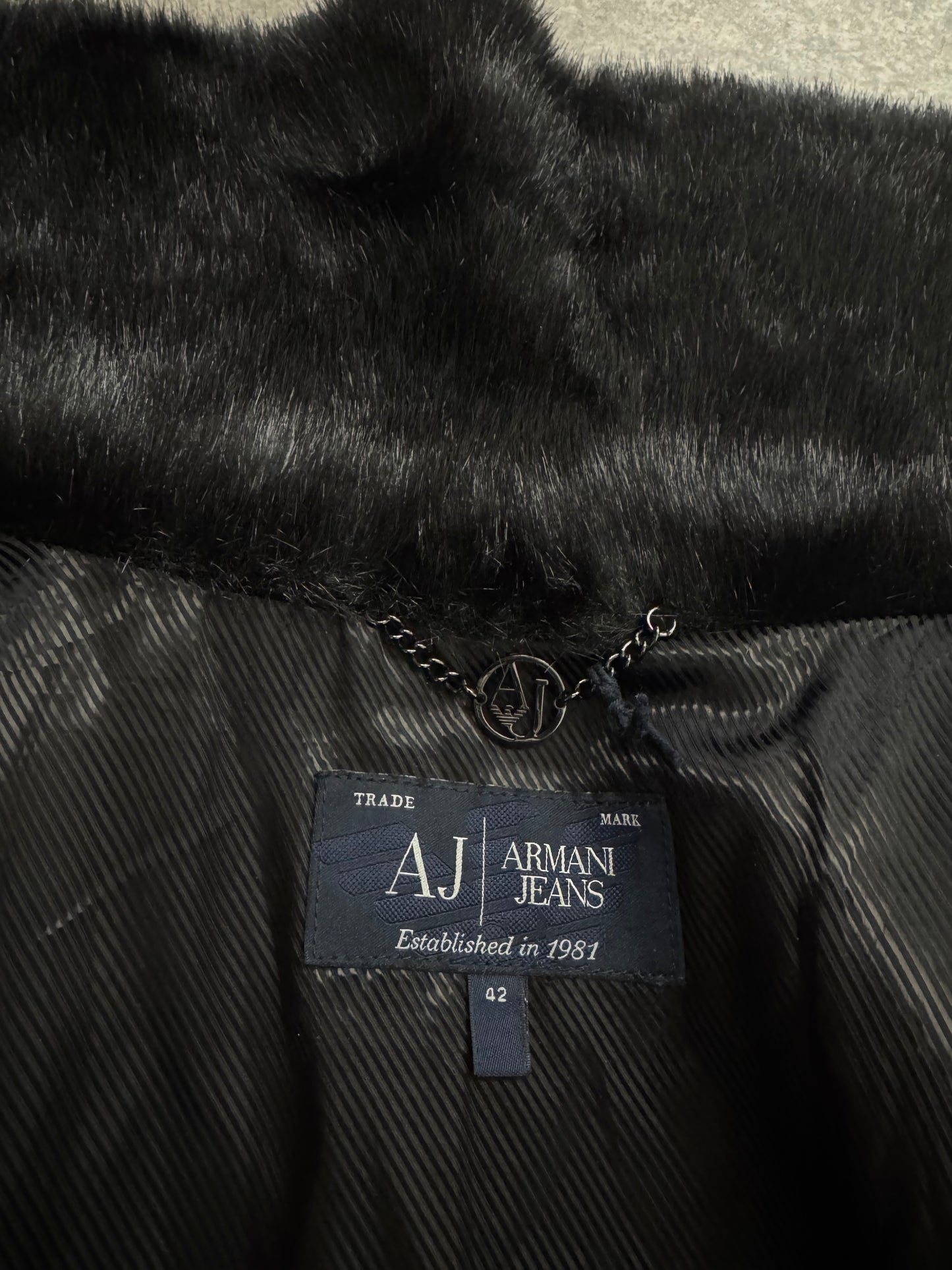 Armani Faux Fur Jacket (M)