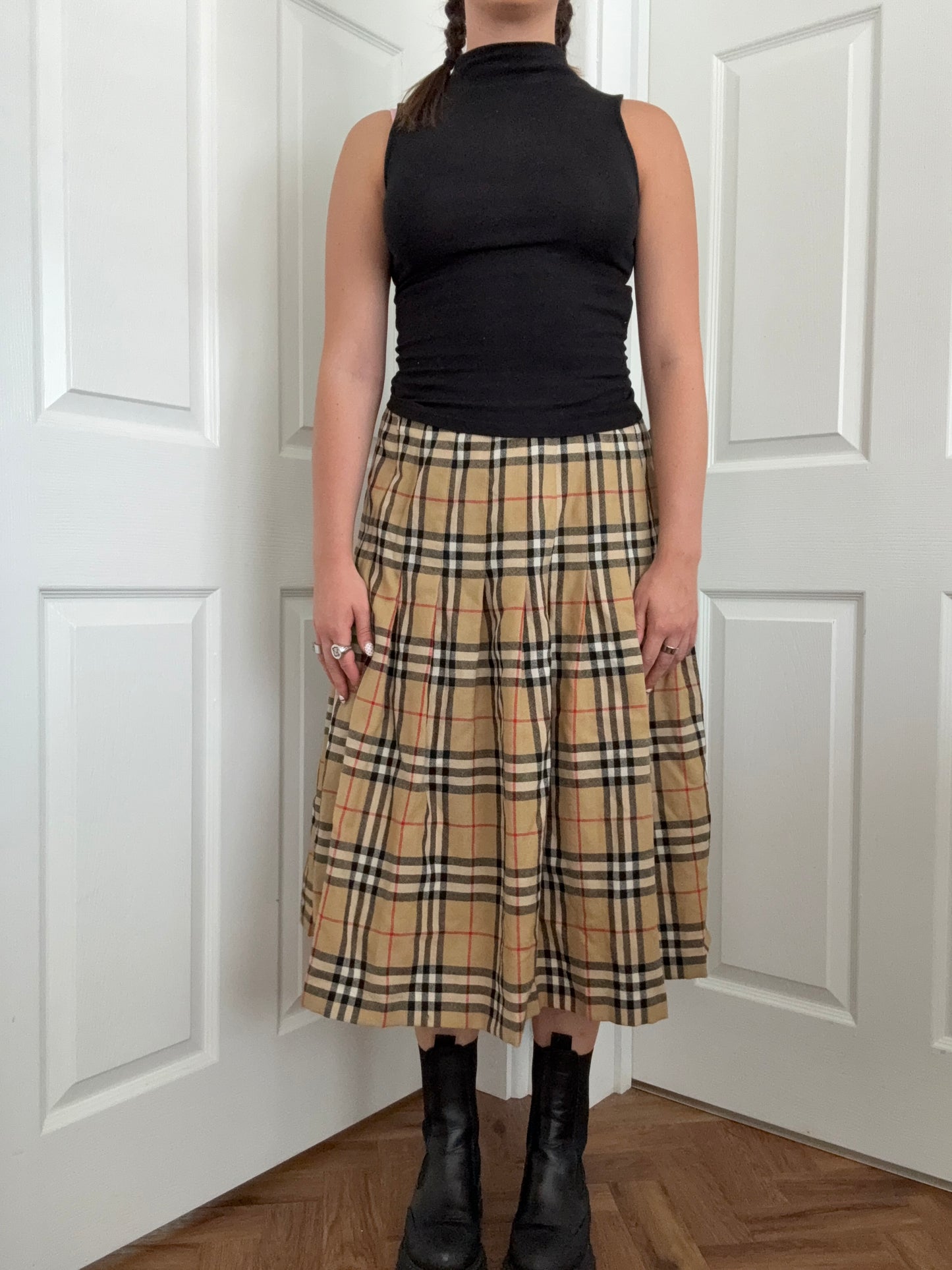 Vintage Burberry Wool Skirt (XS)
