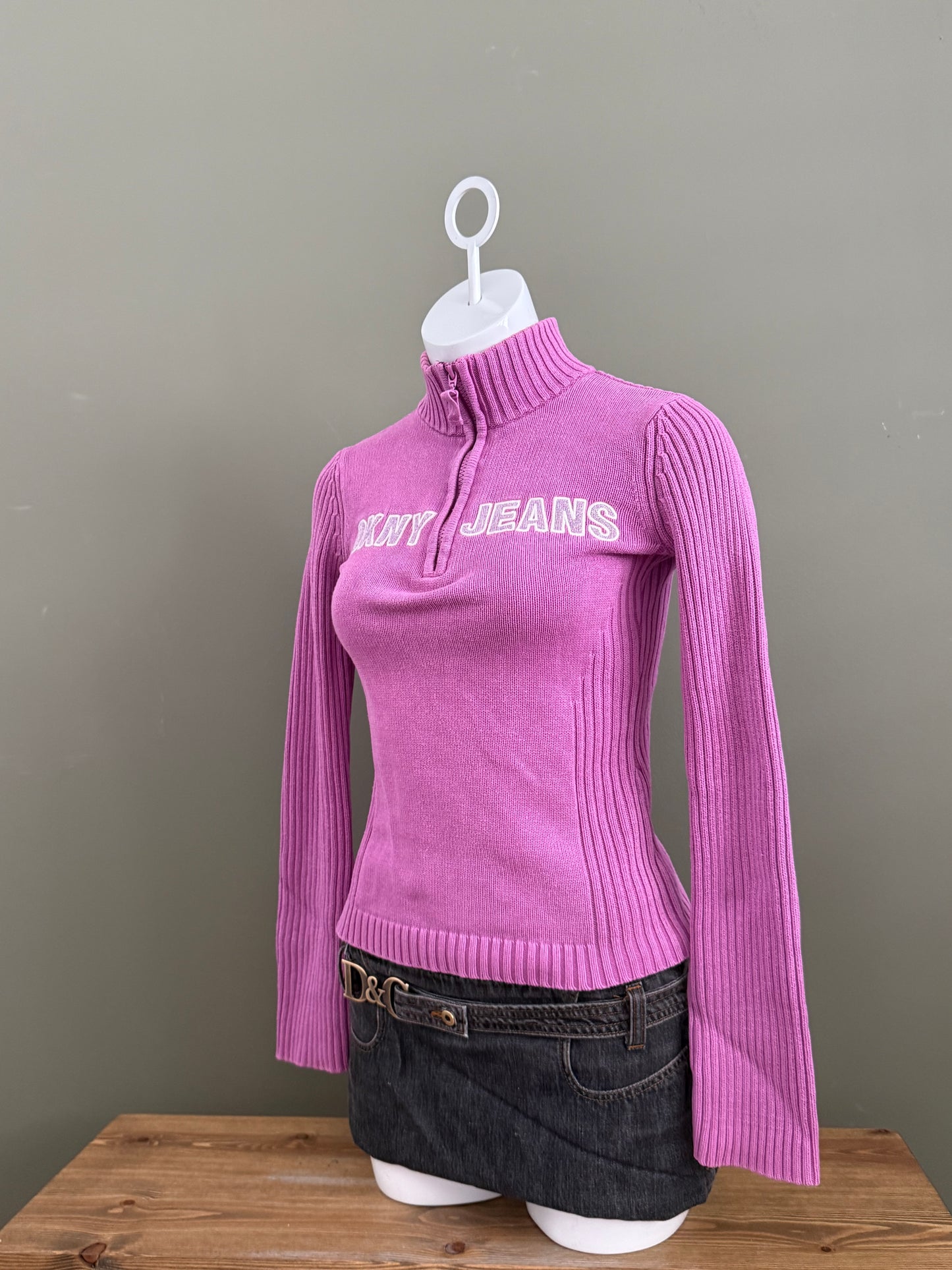 DKNY 1/4 Zip Knit Jumper (S)