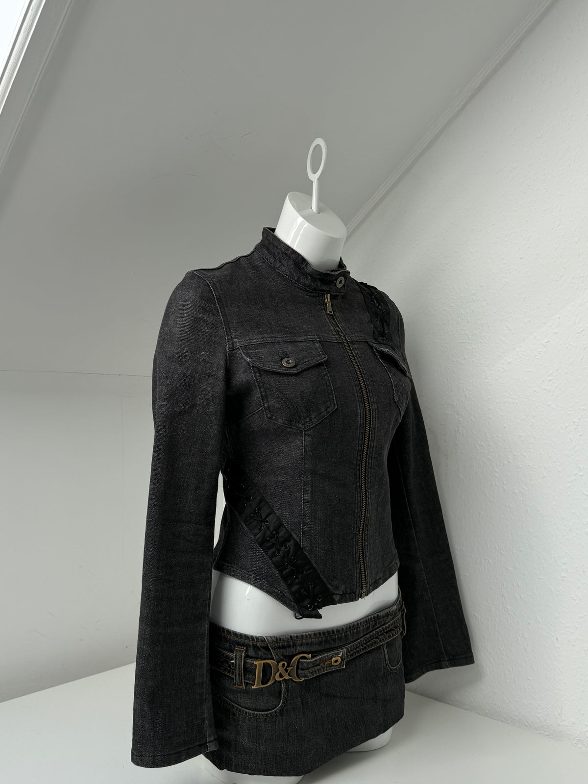 Dolce & Gabbana Denim Lace Up Jacket (S)