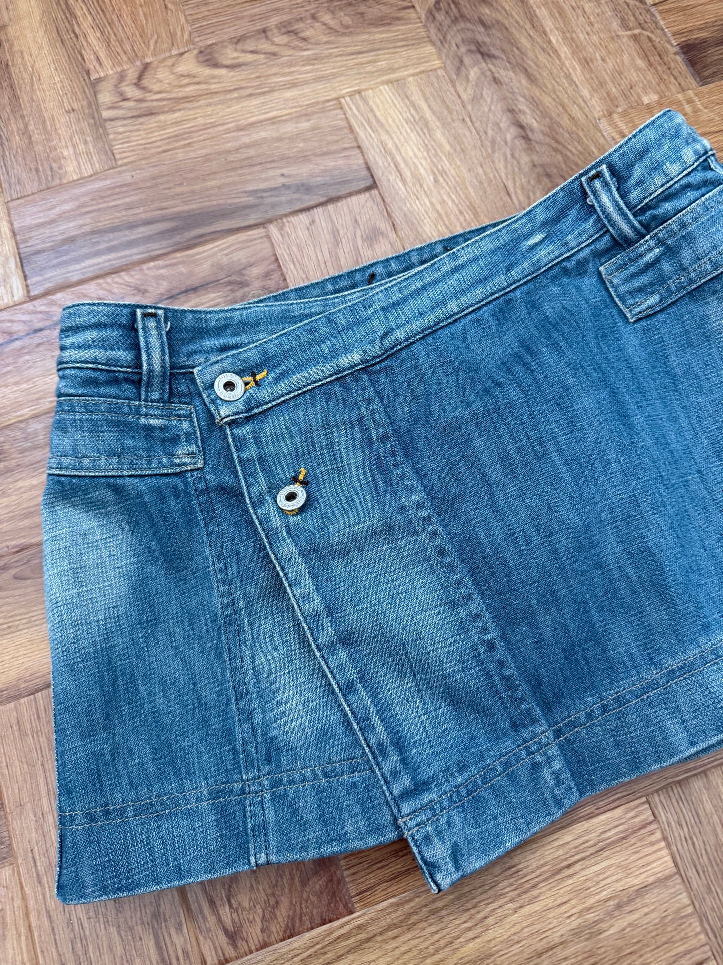 Diesel Wrap Denim Skirt (28)