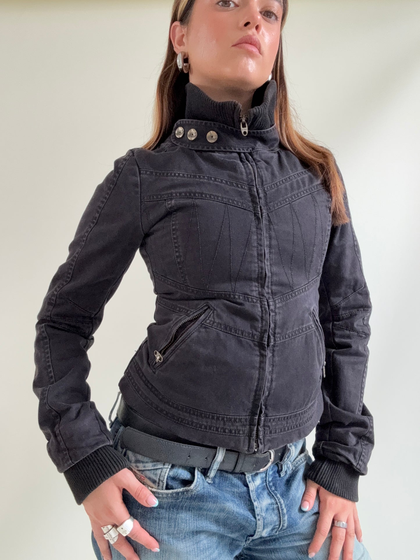 Diesel Fitted Funnel Neck Jacket (XS)