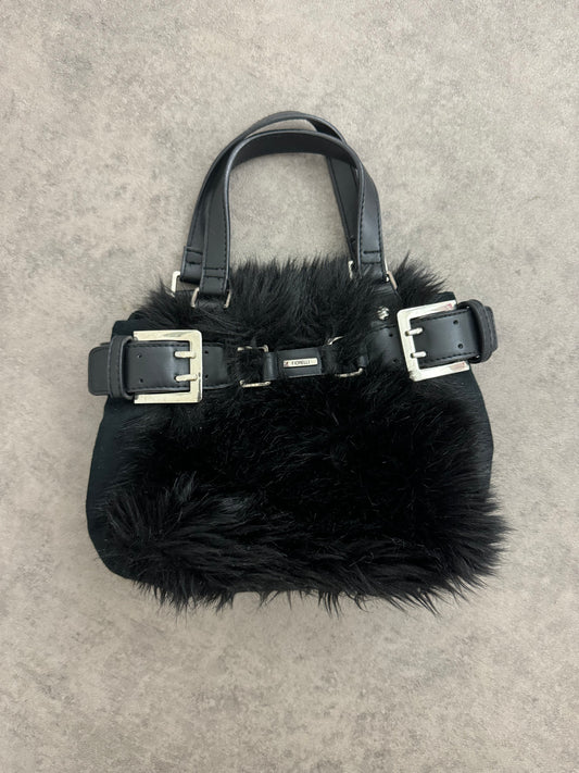 Black Faux Fur Mini Bag