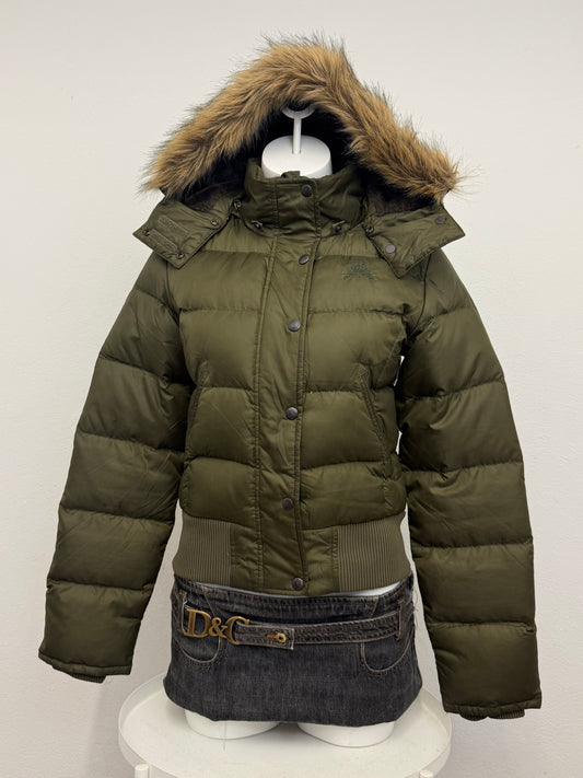 Khaki Ralph Lauren Puffer Jacket (M)