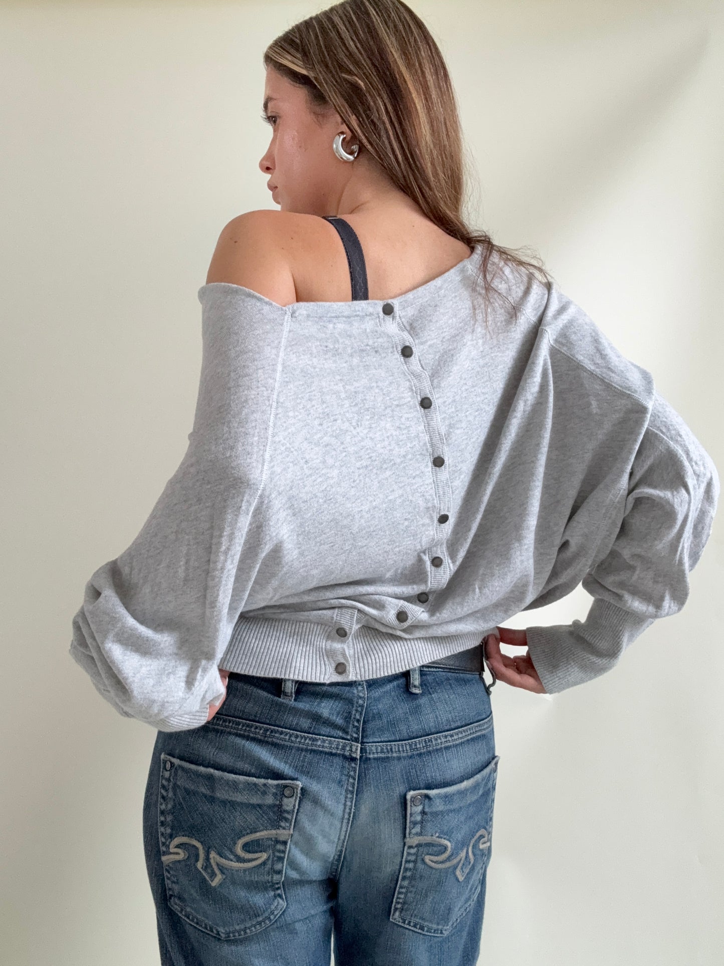 Allsaints Grey Batwing Jumper (UK14)