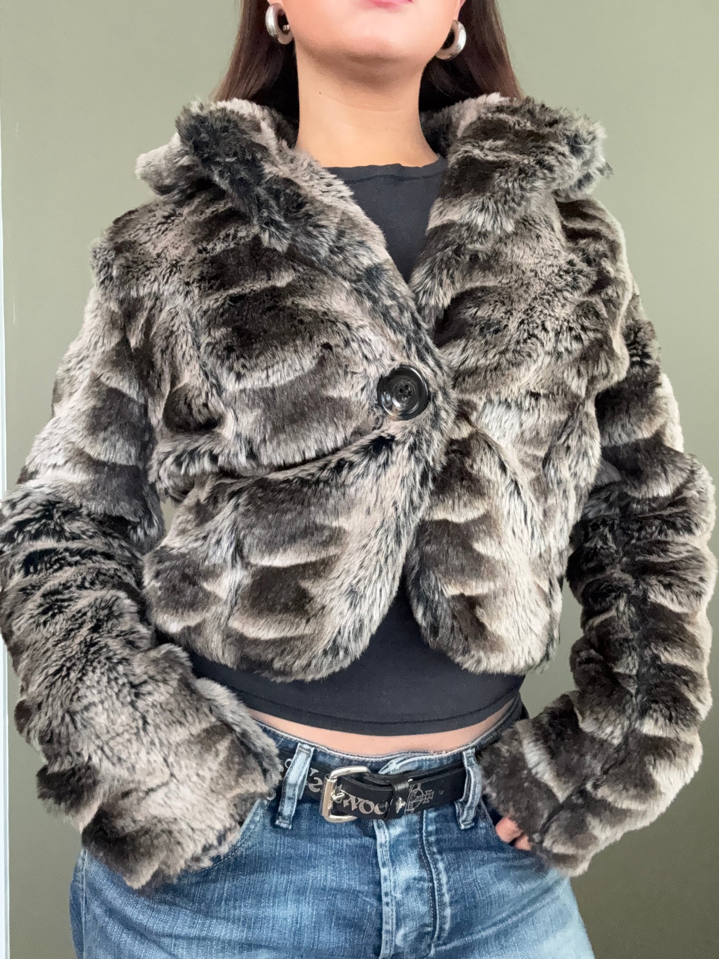 Faux Fur Jacket (L)